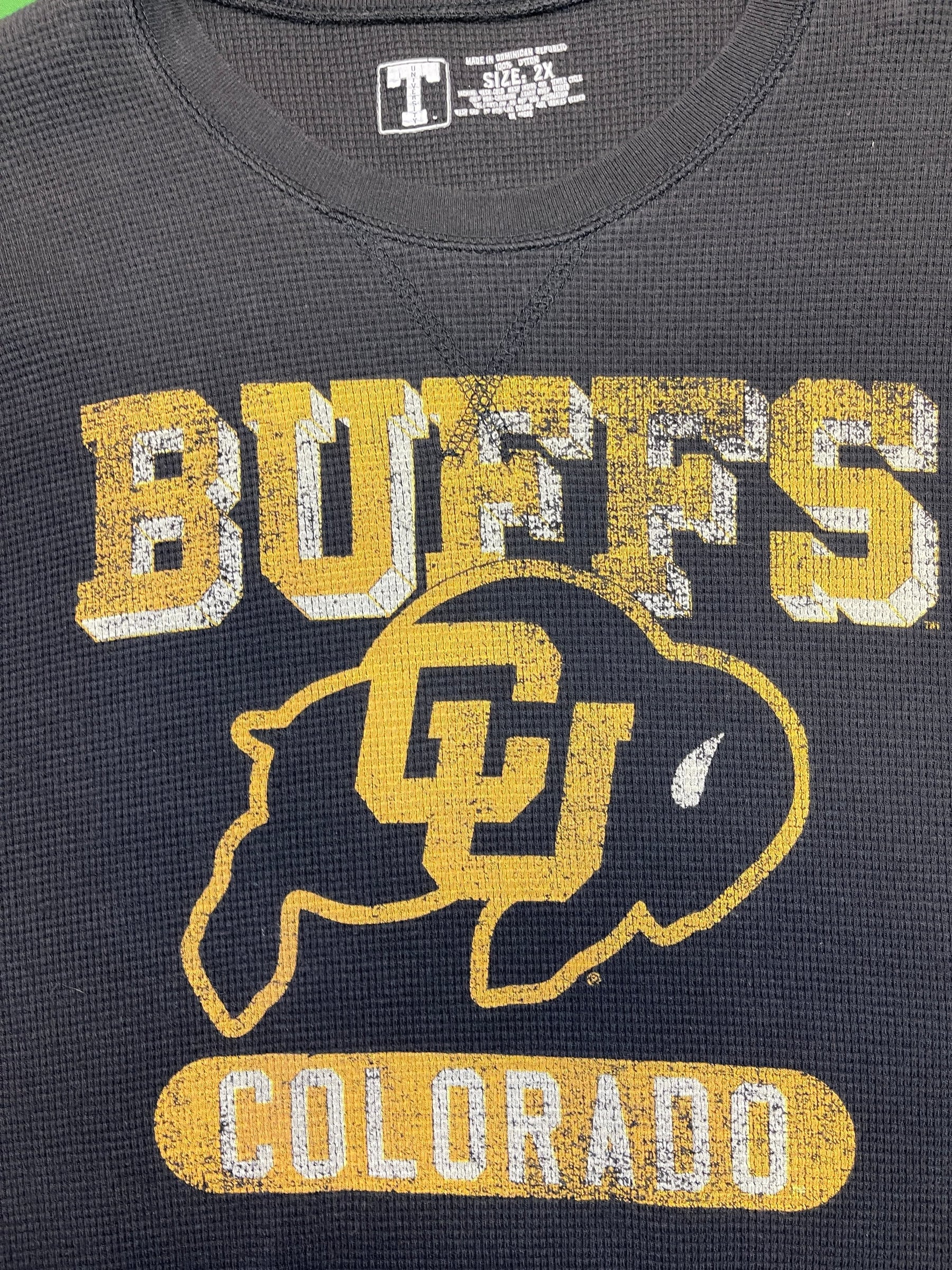 NCAA Colorado Buffaloes Waffle Fabric Pullover Sweatshirt Men's 2X-Large