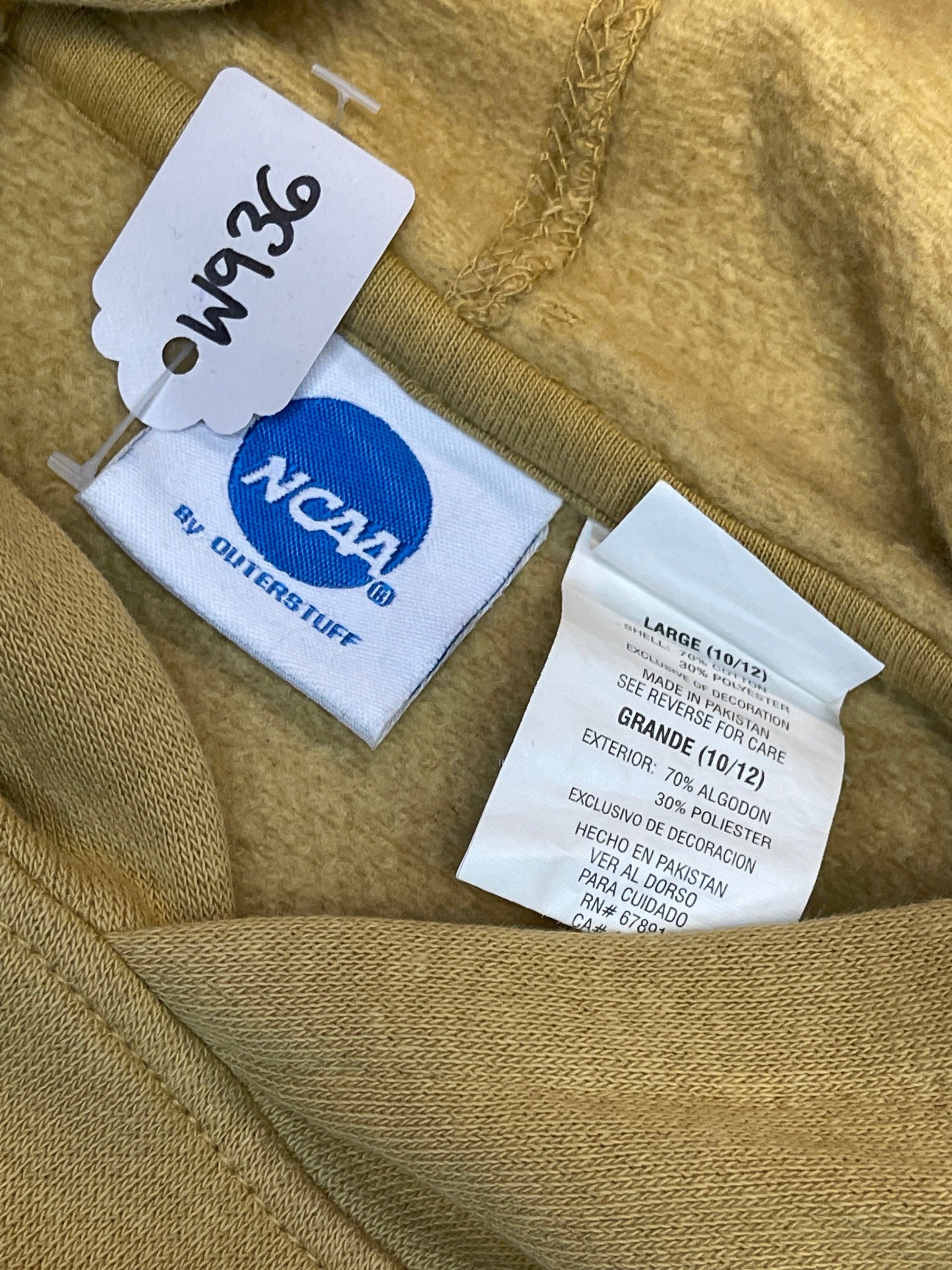 NCAA Colorado Buffaloes Yellow Ochre Pullover Hoodie Youth Medium 10-12