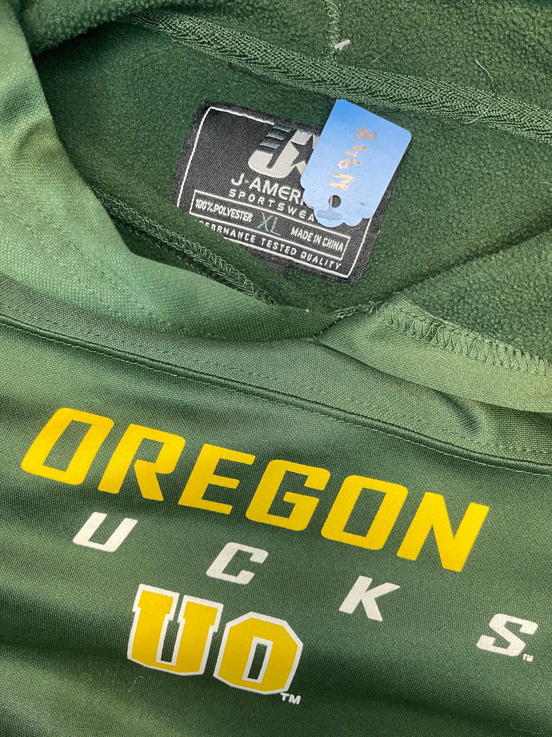 NCAA Oregon Ducks Side Zip Pullover Hoodie Youth X-Large