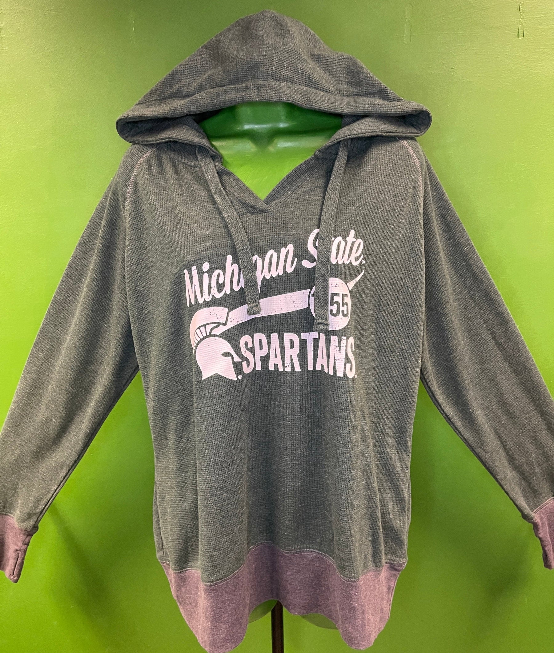 NCAA Michigan State Spartans Waffle Girls' Pullover Hoodie Youth X-Large 16-18