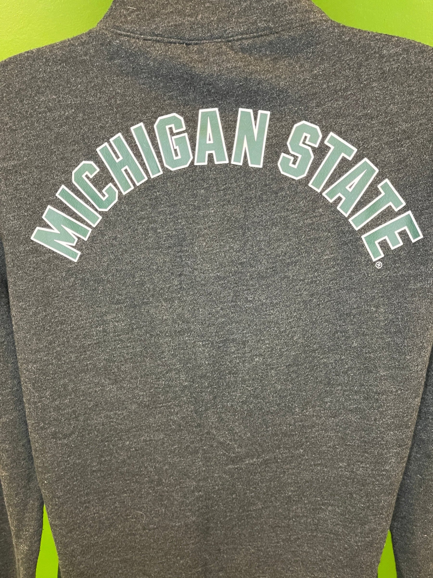 NCAA Michigan State Spartans PINK Sequin 1/4 Zip Pullover Women's Small