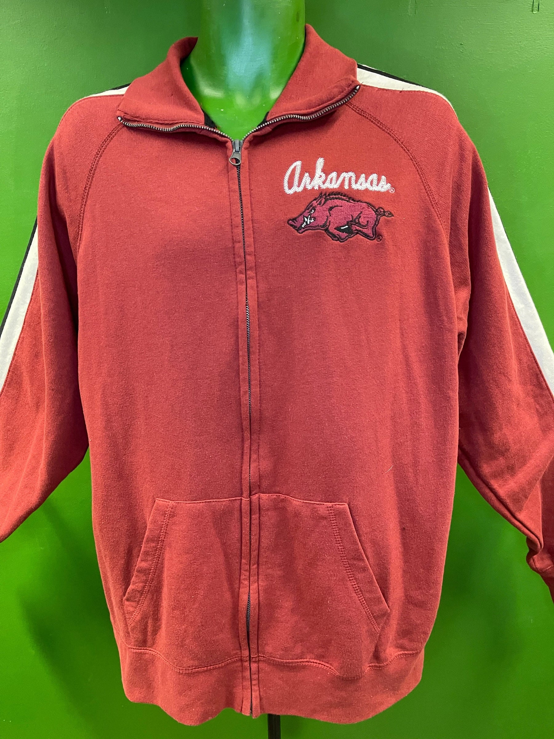 NCAA Arkansas Razorbacks Stitched Full-Zip Jacket Men's Large