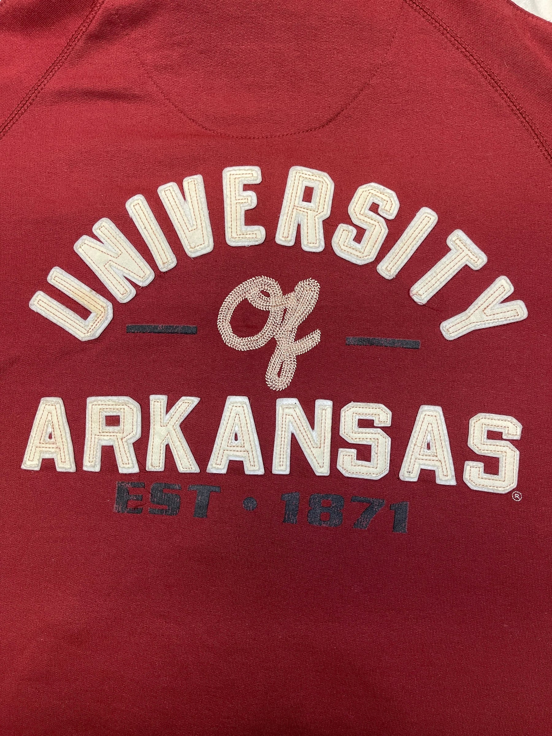 NCAA Arkansas Razorbacks Stitched Full-Zip Jacket Men's Large