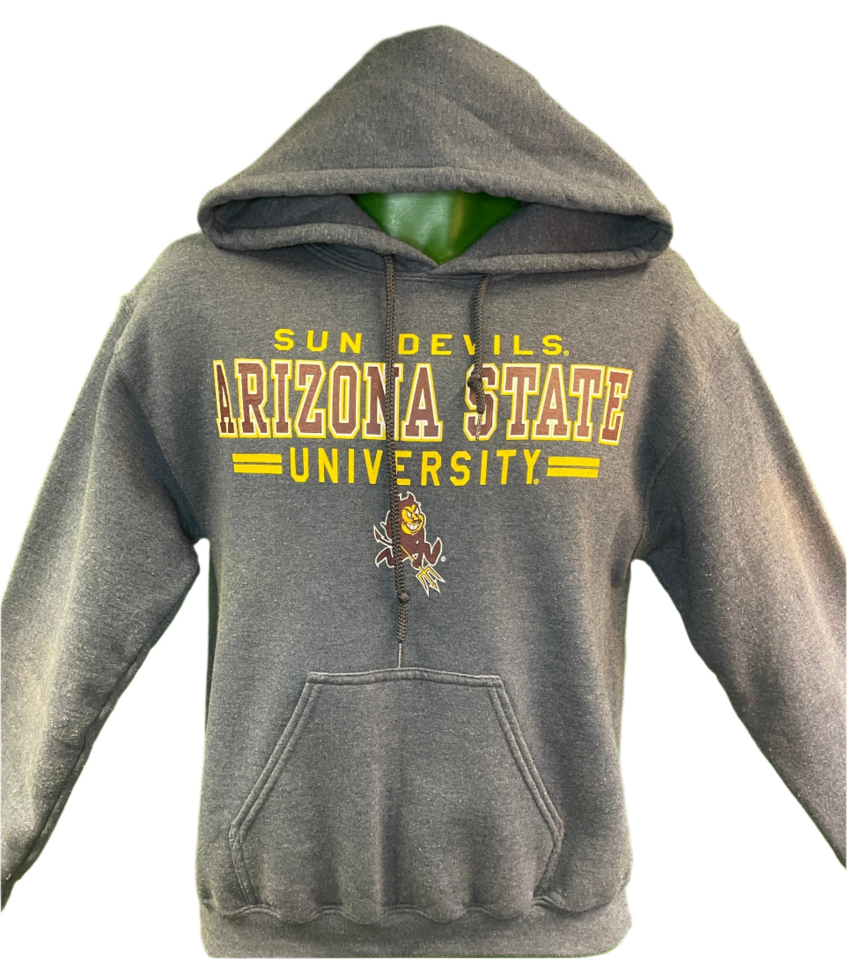 NCAA Arizona State Sun Devils Heathered Grey Pullover Hoodie Men's Small