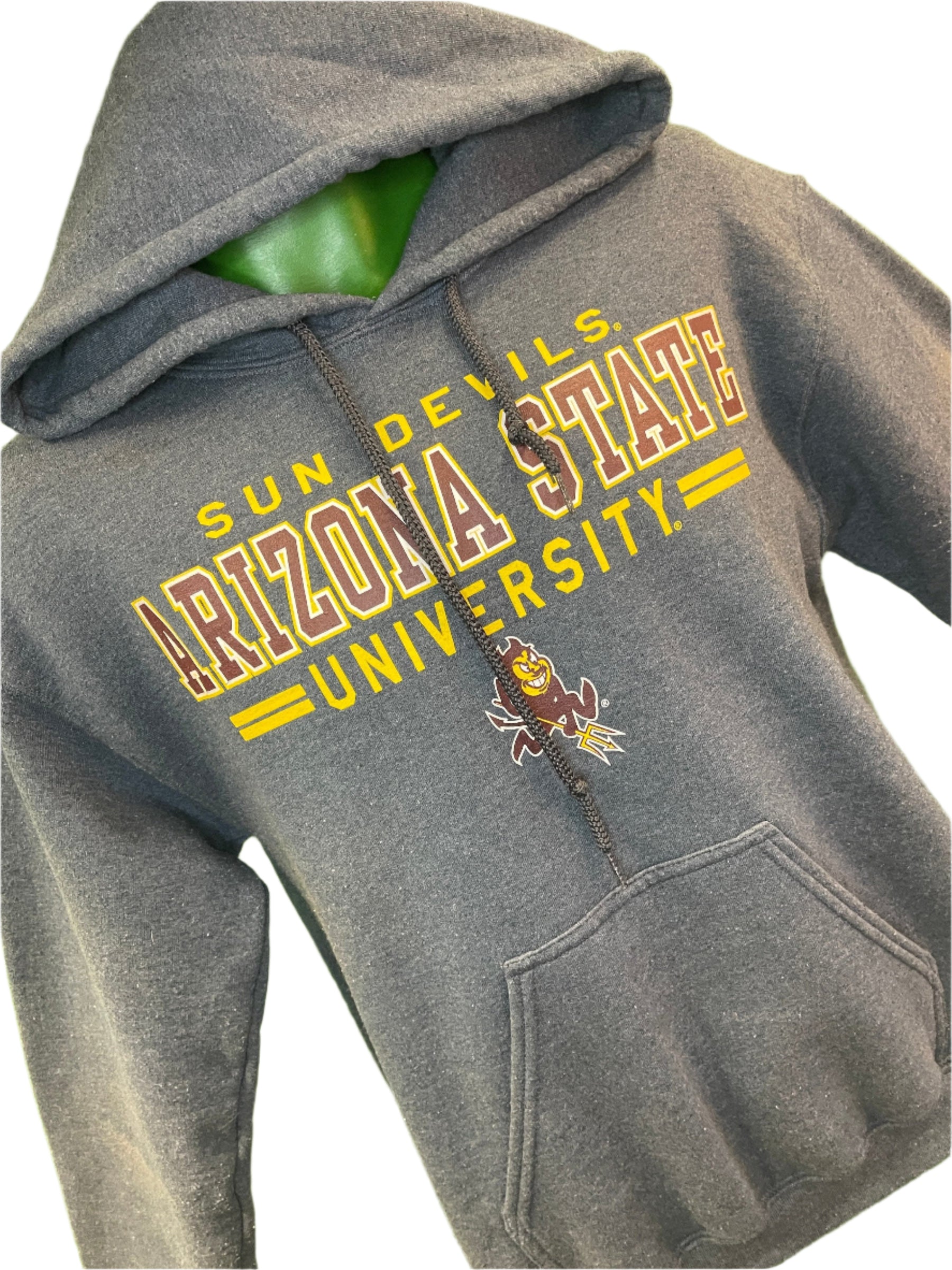 NCAA Arizona State Sun Devils Heathered Grey Pullover Hoodie Men's Small