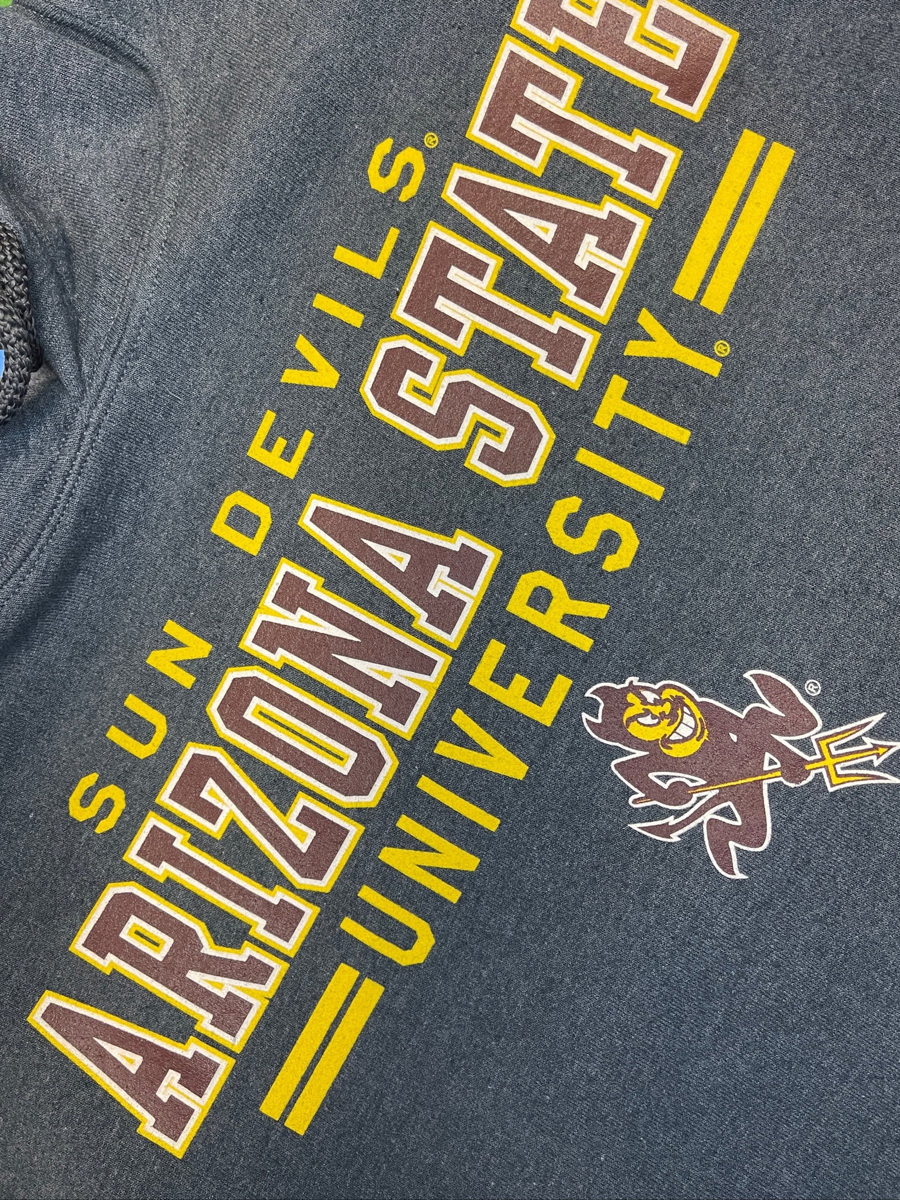 NCAA Arizona State Sun Devils Heathered Grey Pullover Hoodie Men's Small
