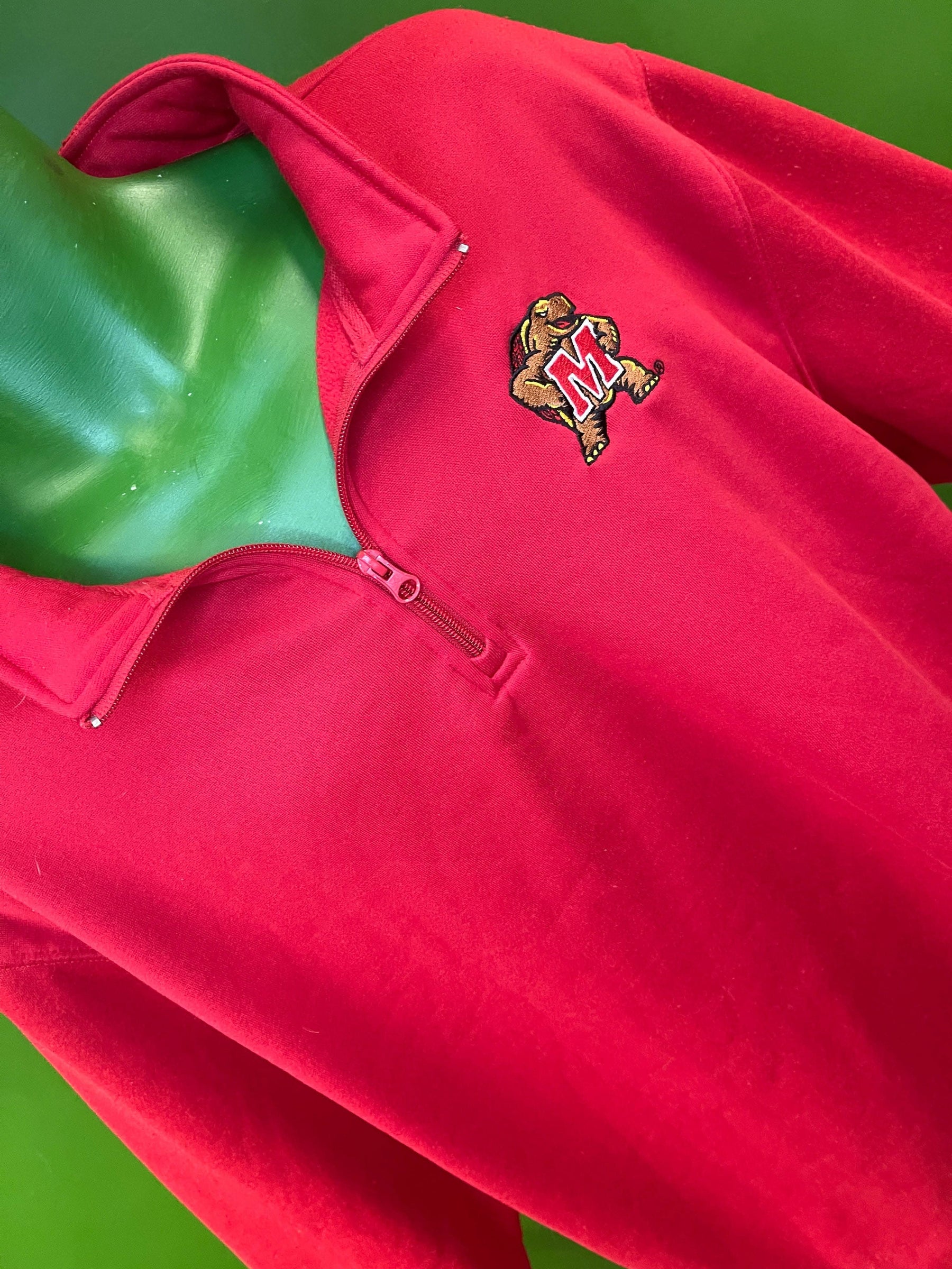 NCAA Maryland Terrapins Red 1/4 Zip Pullover Men's 2X-Large