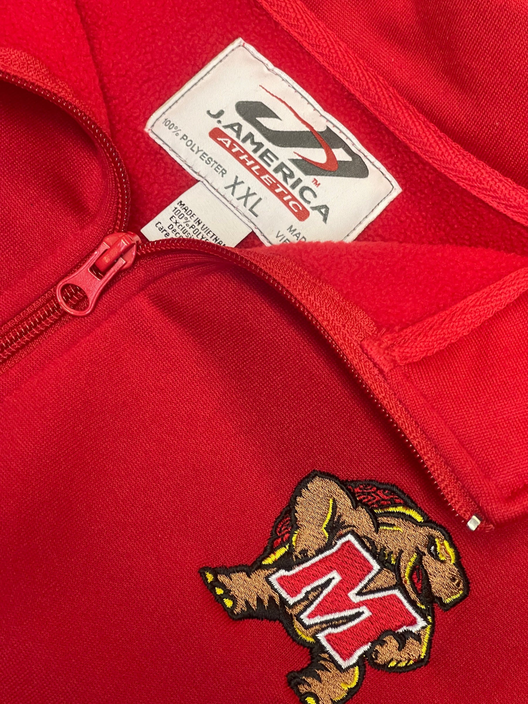 NCAA Maryland Terrapins Red 1/4 Zip Pullover Men's 2X-Large