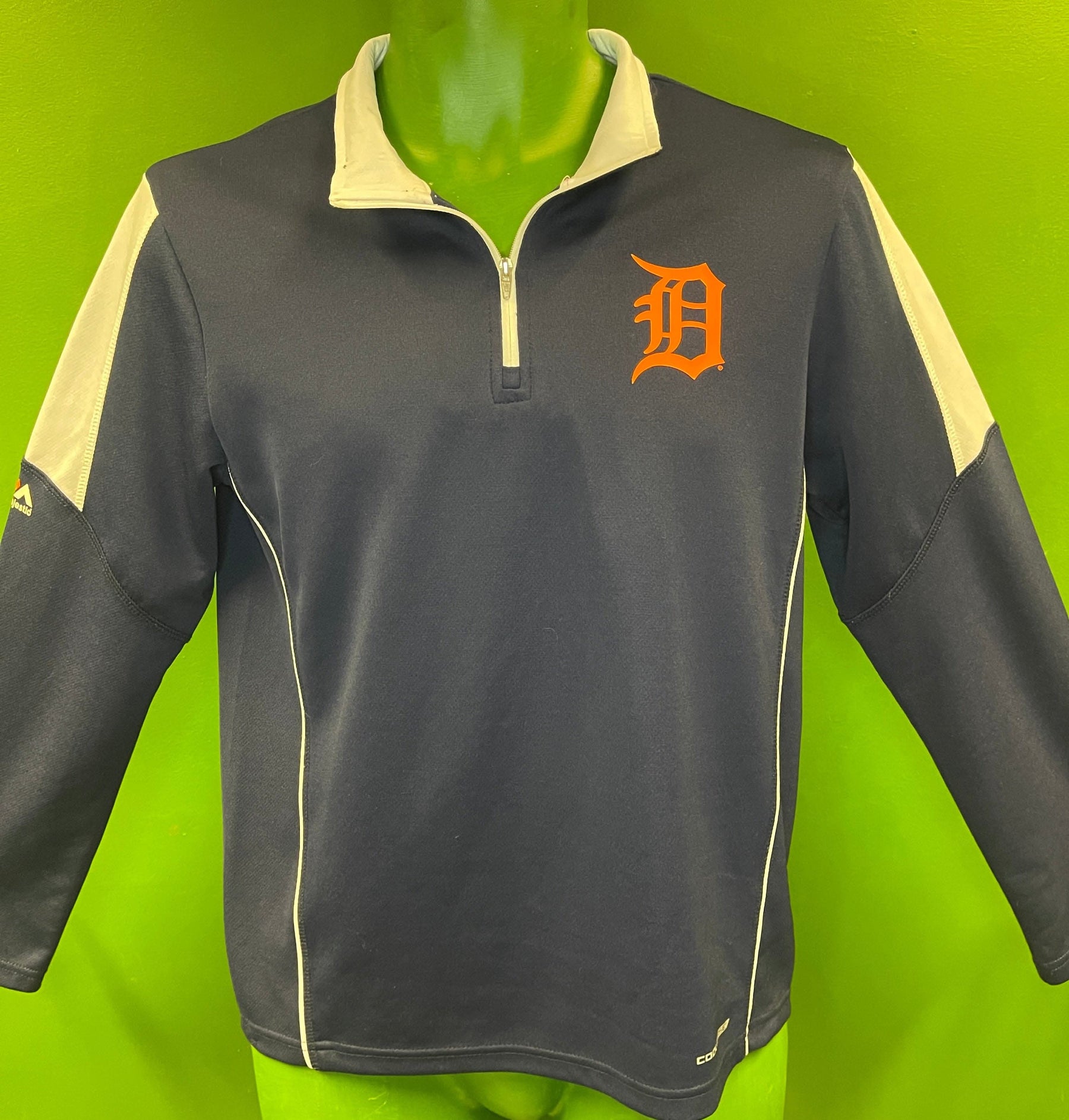 MLB Detroit Tigers Majestic 1/4 Zip Pullover Top Youth Large 14-16