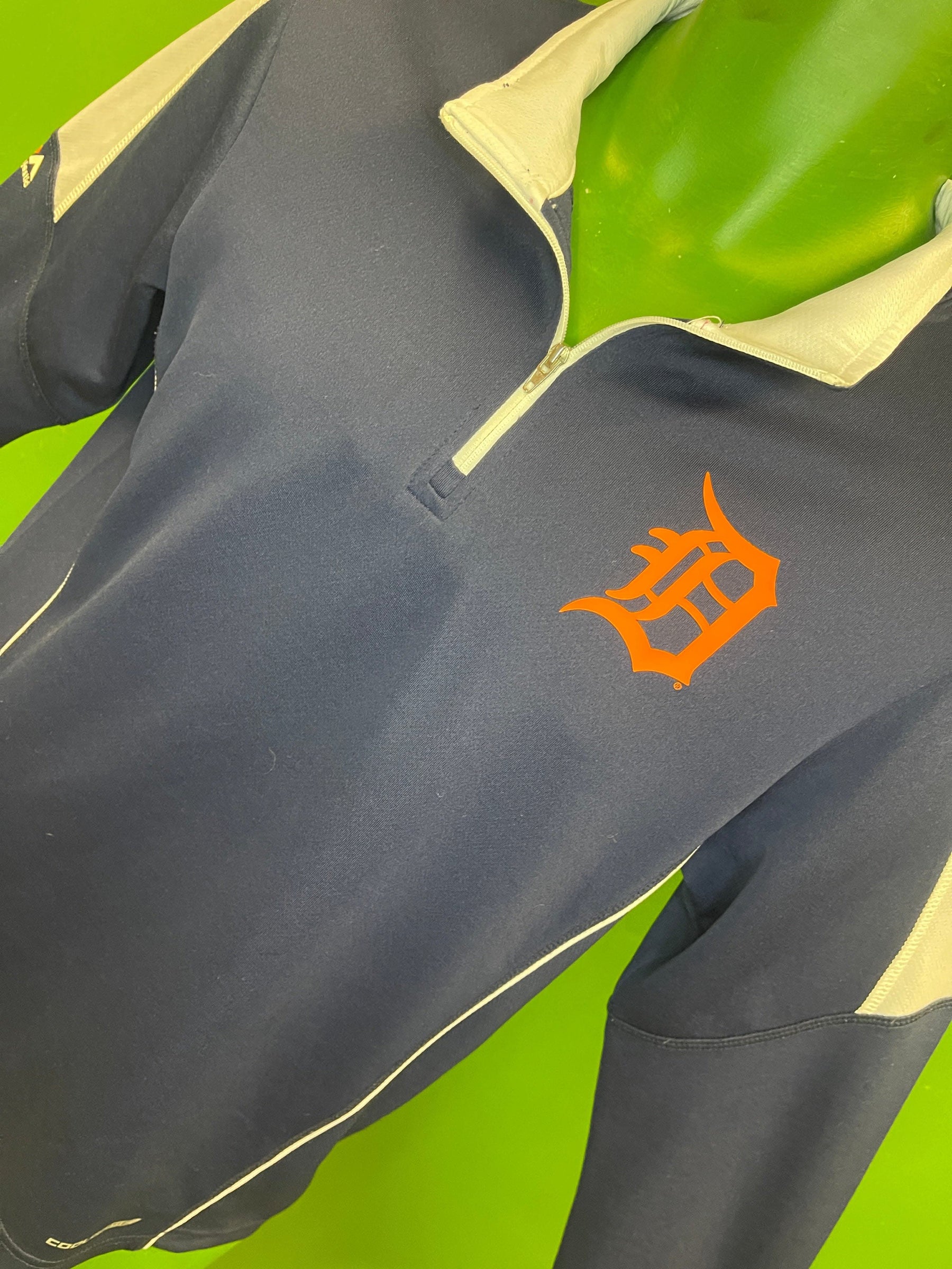 MLB Detroit Tigers Majestic 1/4 Zip Pullover Top Youth Large 14-16