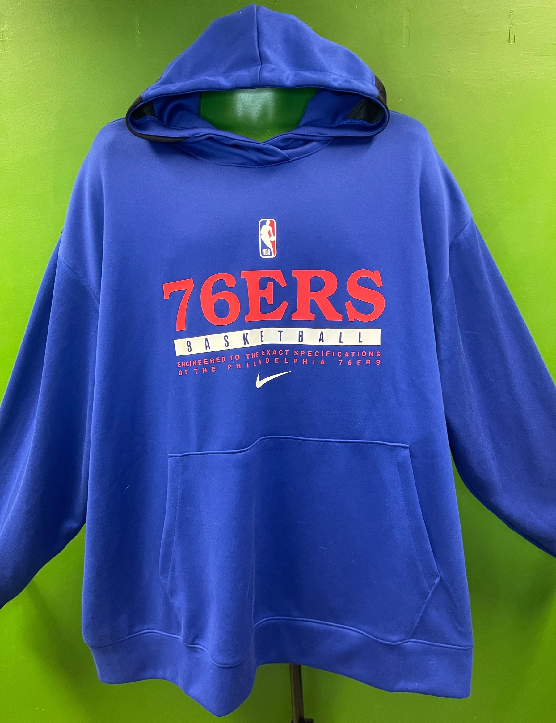NBA Philadelphia 76ers Dri-Fit Blue Pullover Hoodie Men's 3X-Large