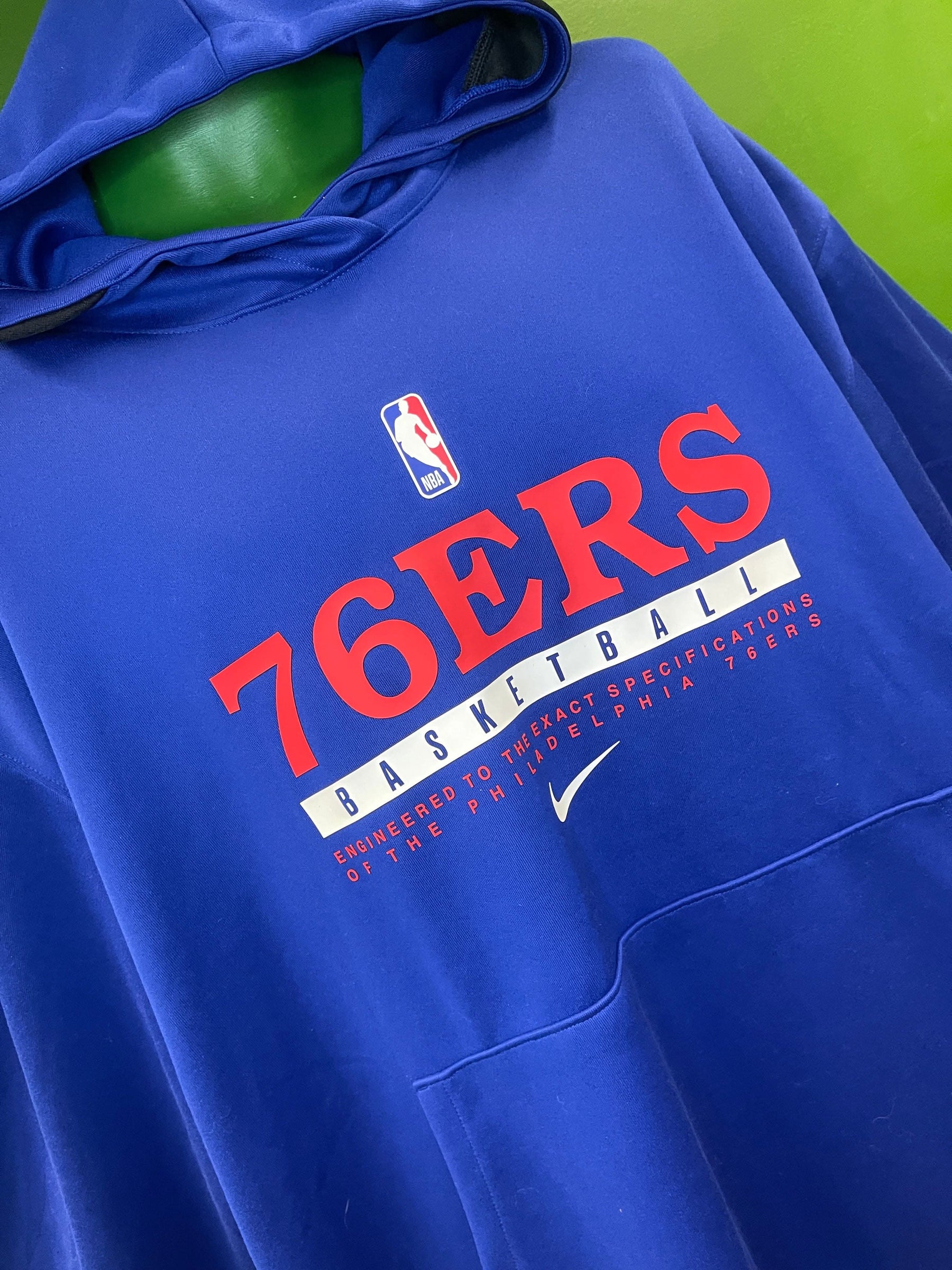NBA Philadelphia 76ers Dri-Fit Blue Pullover Hoodie Men's 3X-Large