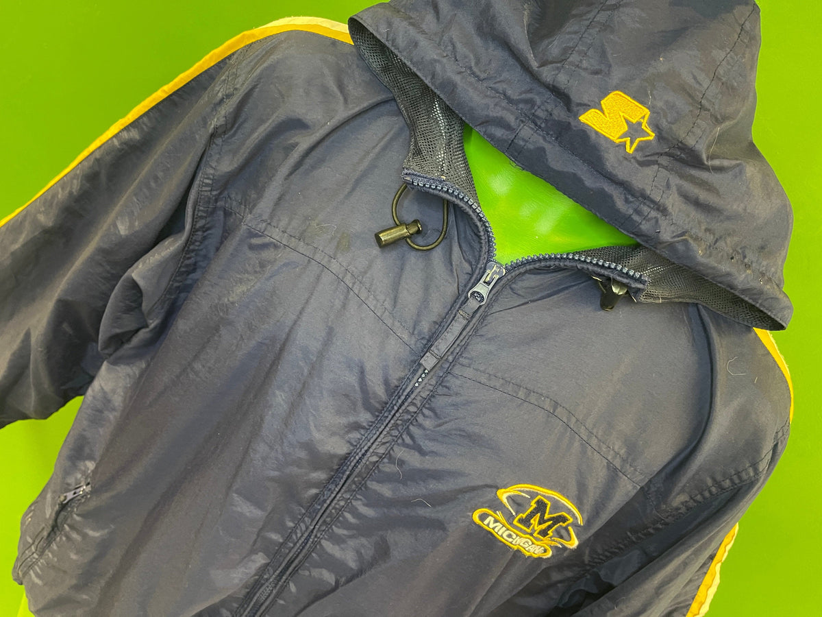 NCAA Michigan Wolverines Full-Zip Hooded Rain Jacket Men's Small