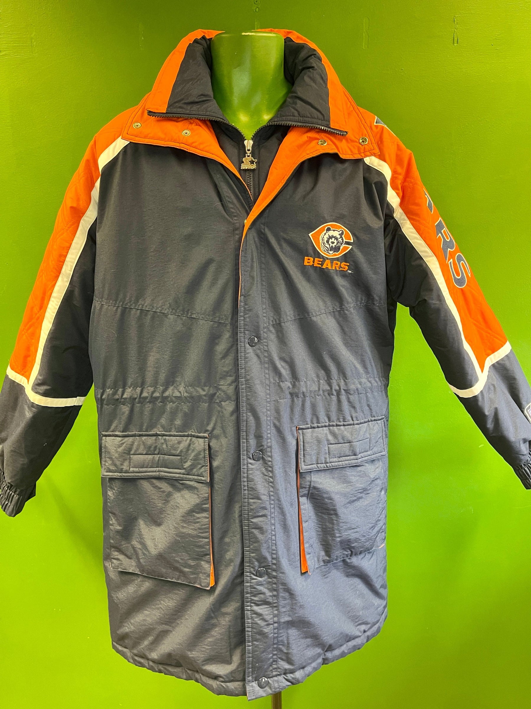 NFL Chicago Bears Starter Vintage Insulated Winter Coat Men's Large