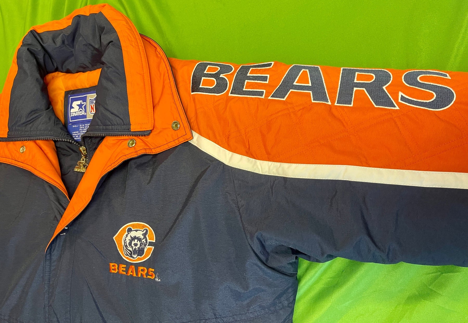 NFL Chicago Bears Starter Vintage Insulated Winter Coat Men's Large