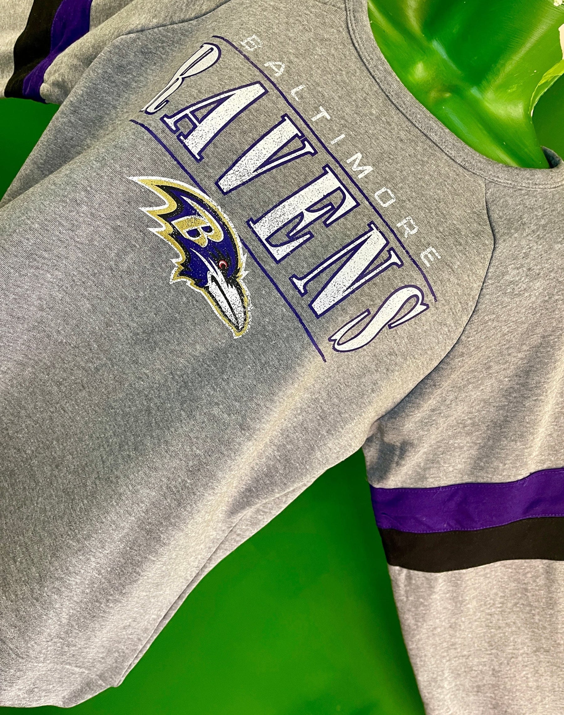 NFL Baltimore Ravens Soft Heathered Grey L/S Sweatshirt Women's Medium NWT