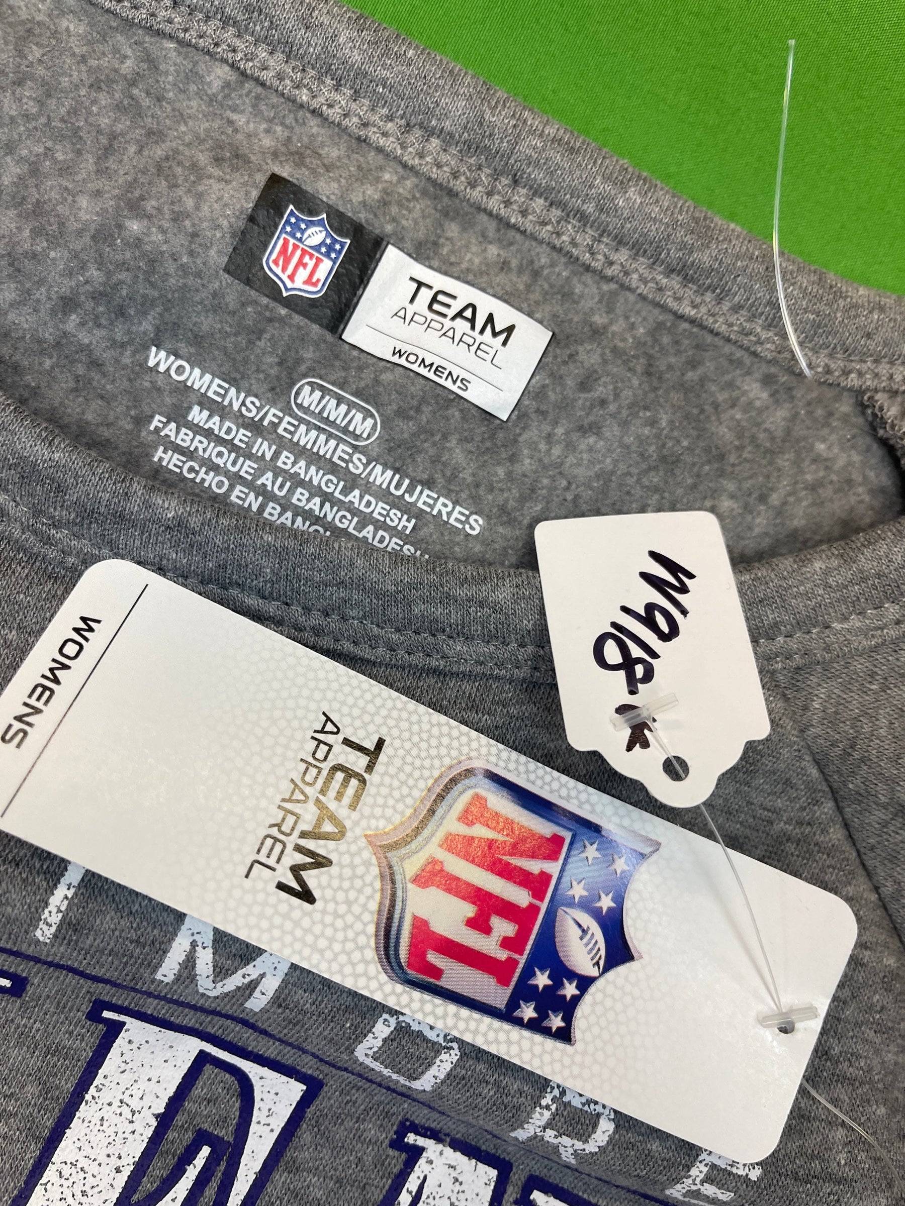 NFL Baltimore Ravens Soft Heathered Grey L/S Sweatshirt Women's Medium NWT