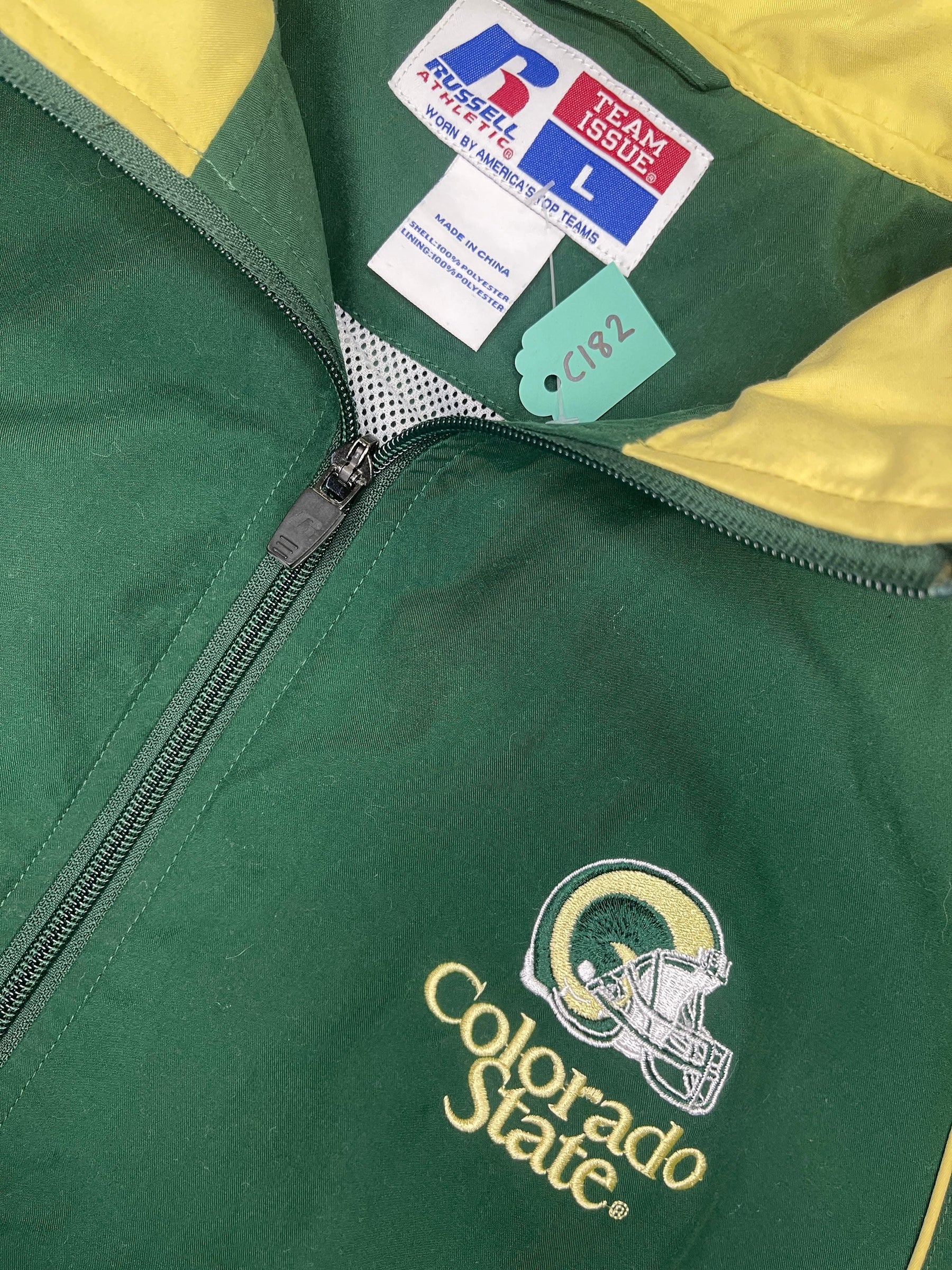NCAA Colorado State Rams Russell Full-Zip Windbreaker Men's Large