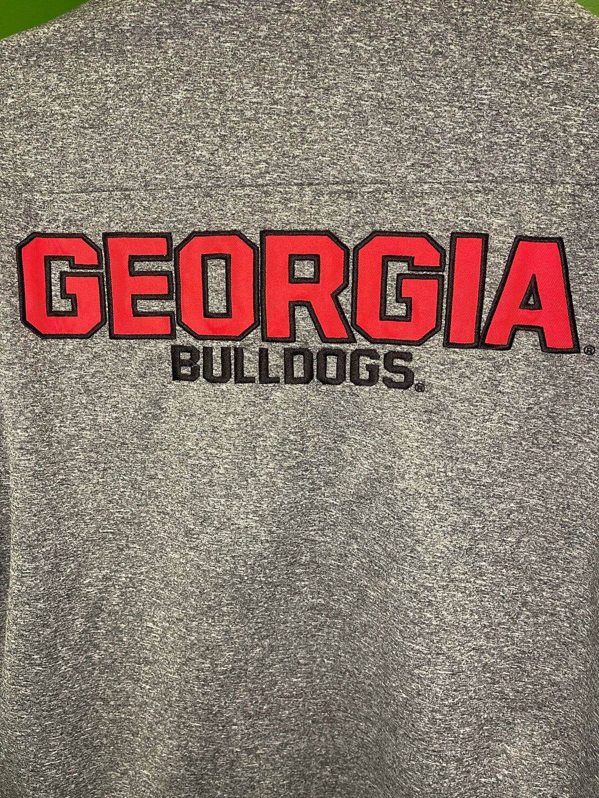 NCAA Georgia Bulldogs Heathered Grey Full-Zip Jacket Men's Large