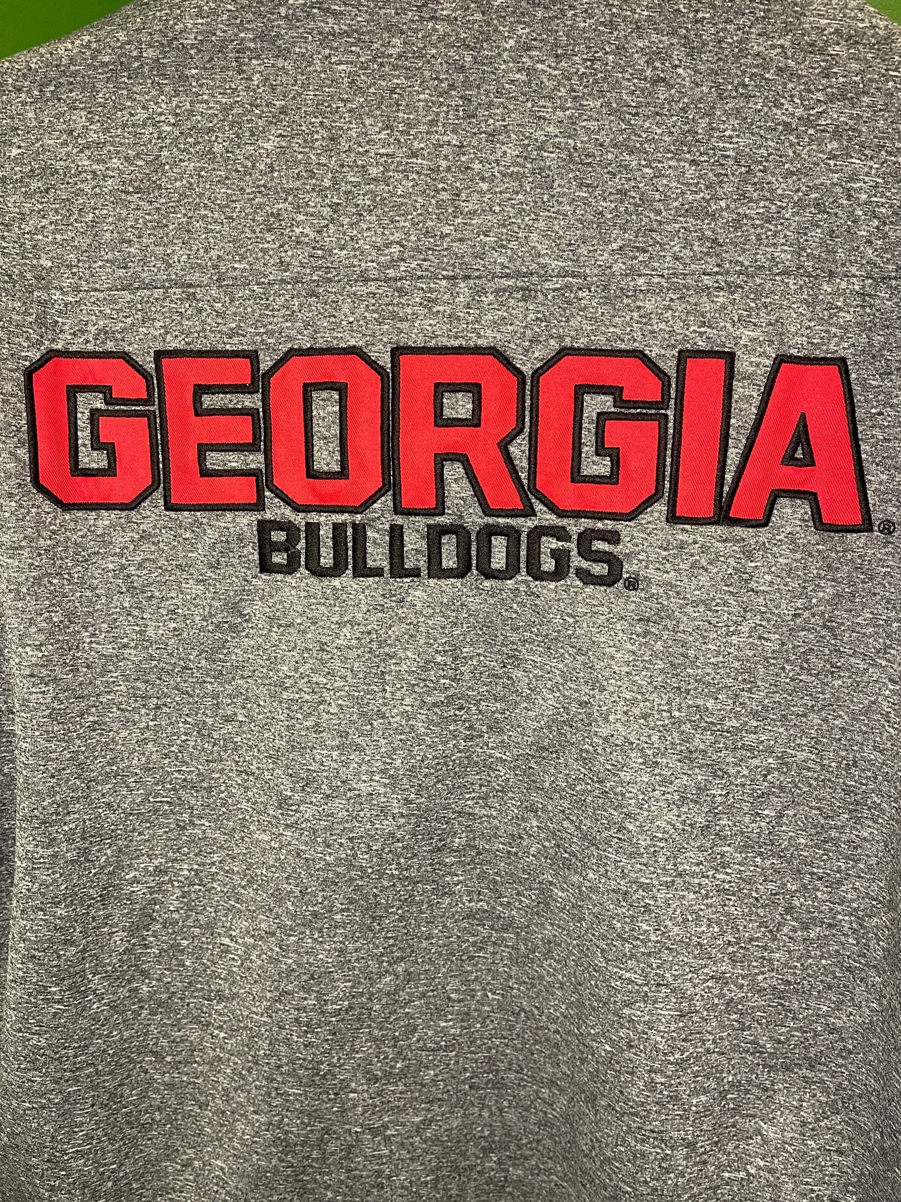 NCAA Georgia Bulldogs Heathered Grey Full-Zip Jacket Men's Large