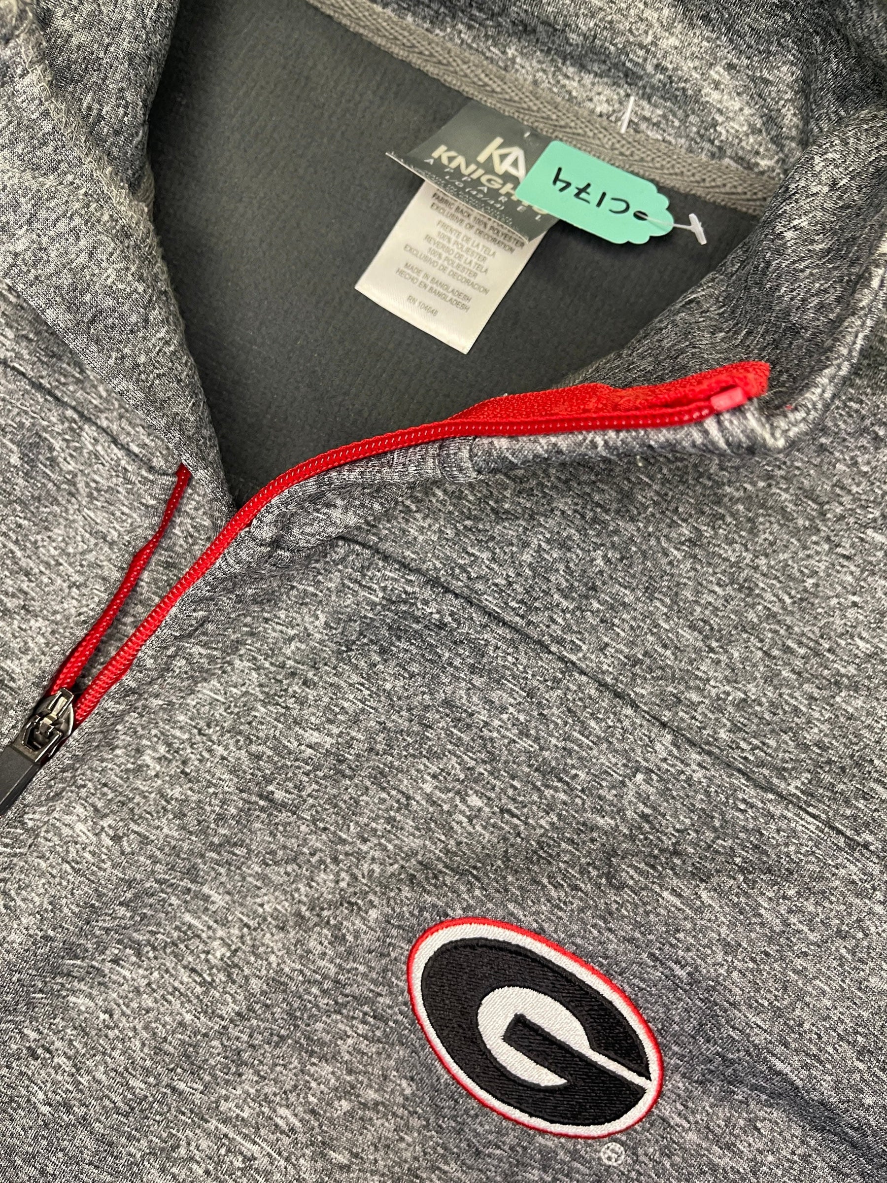 NCAA Georgia Bulldogs Heathered Grey Full-Zip Jacket Men's Large