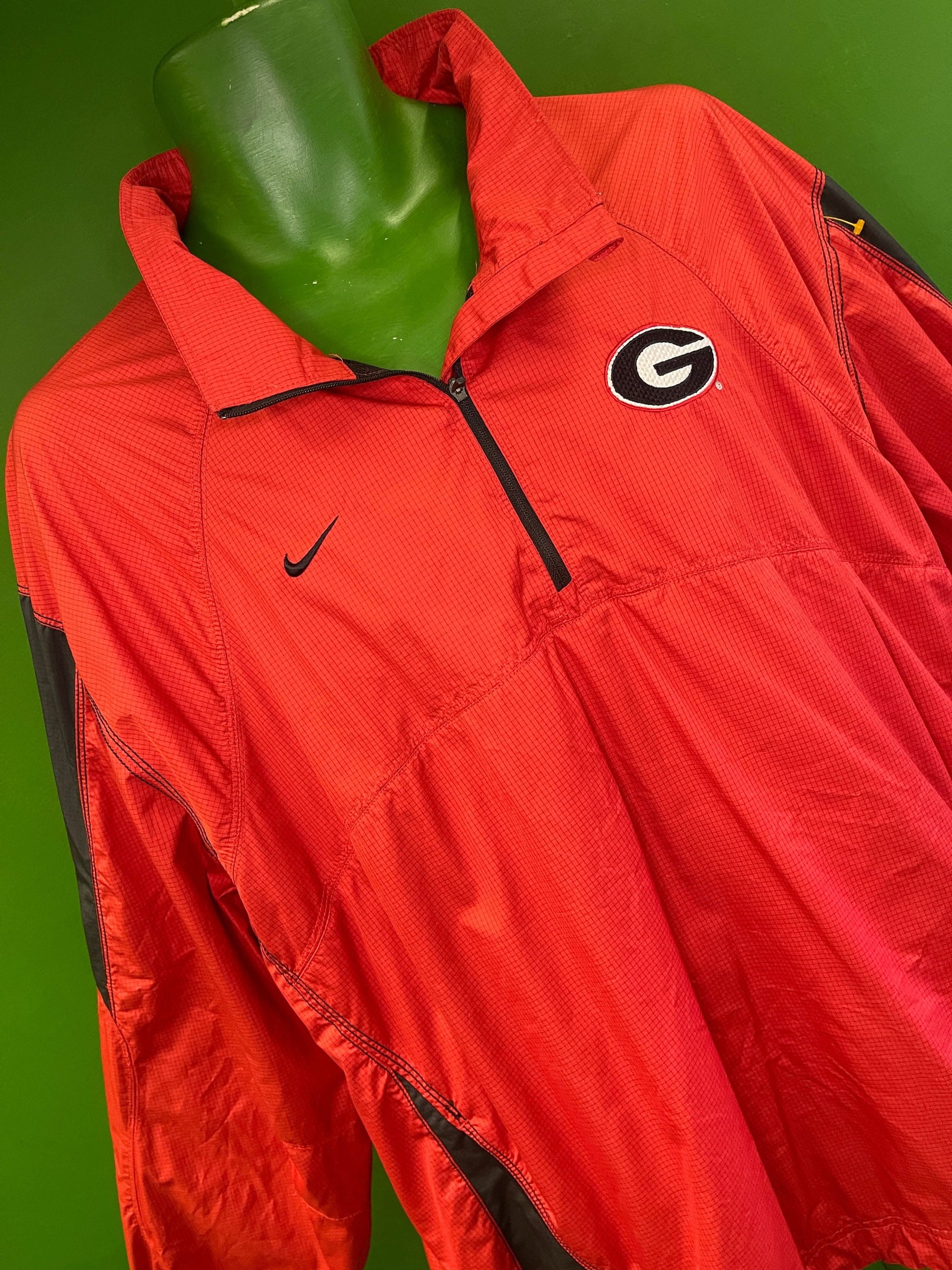 NCAA Georgia Bulldogs Storm-Fit 1/4 Zip Pullover Windbreaker Men's X-Large