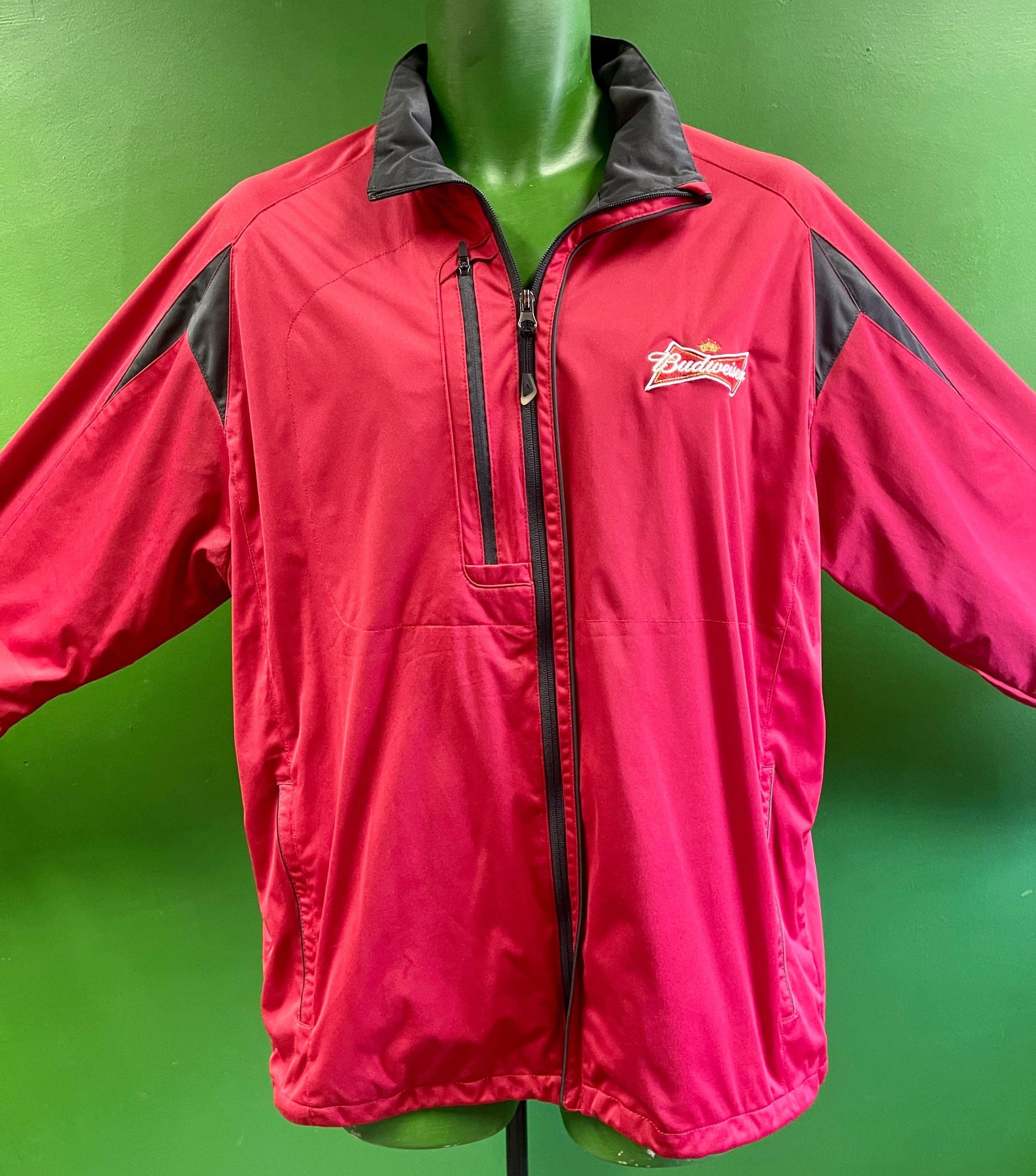 Budweiser Antigua Red Full-Zip Jacket Men's Large
