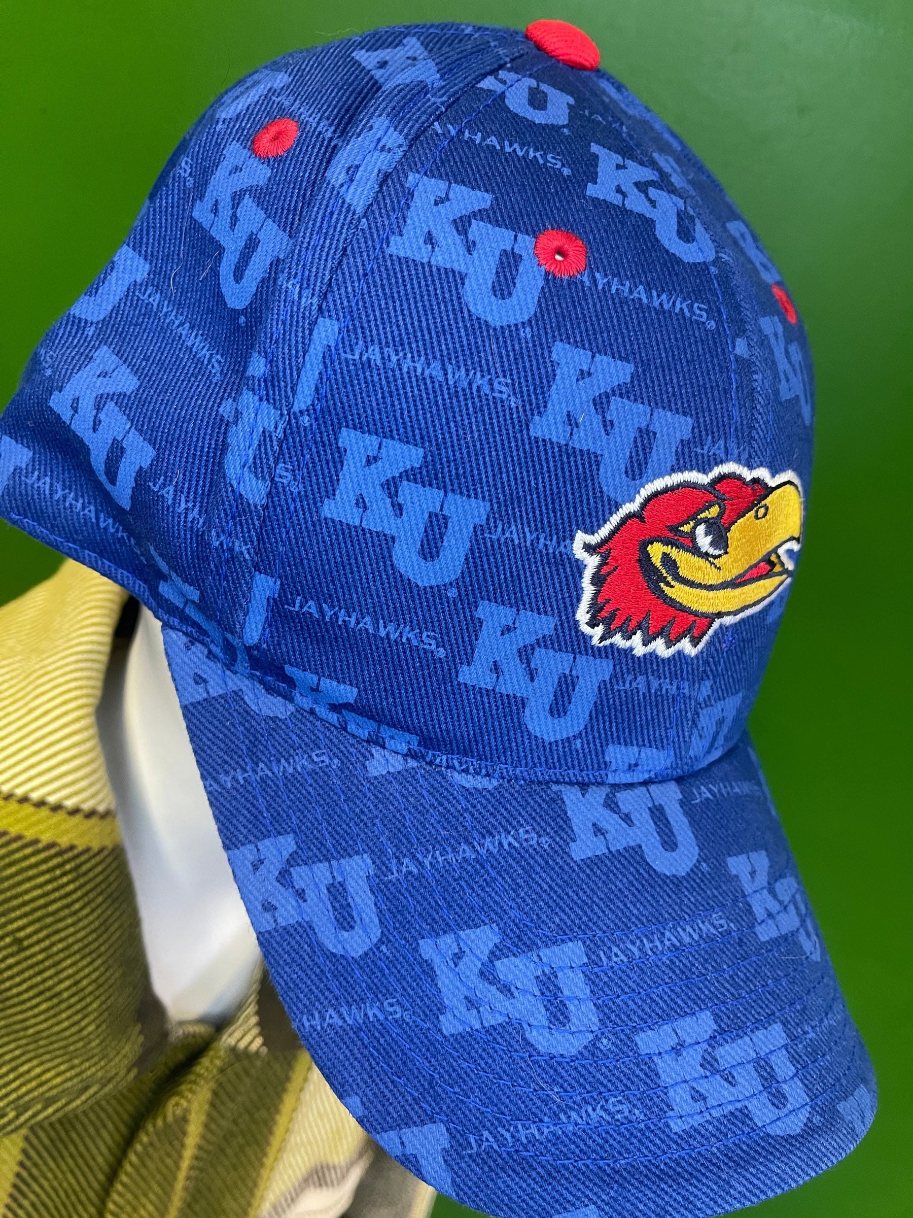 NCAA Kansas Jayhawks KU Pattern Adjustable Hat/Cap OSFM