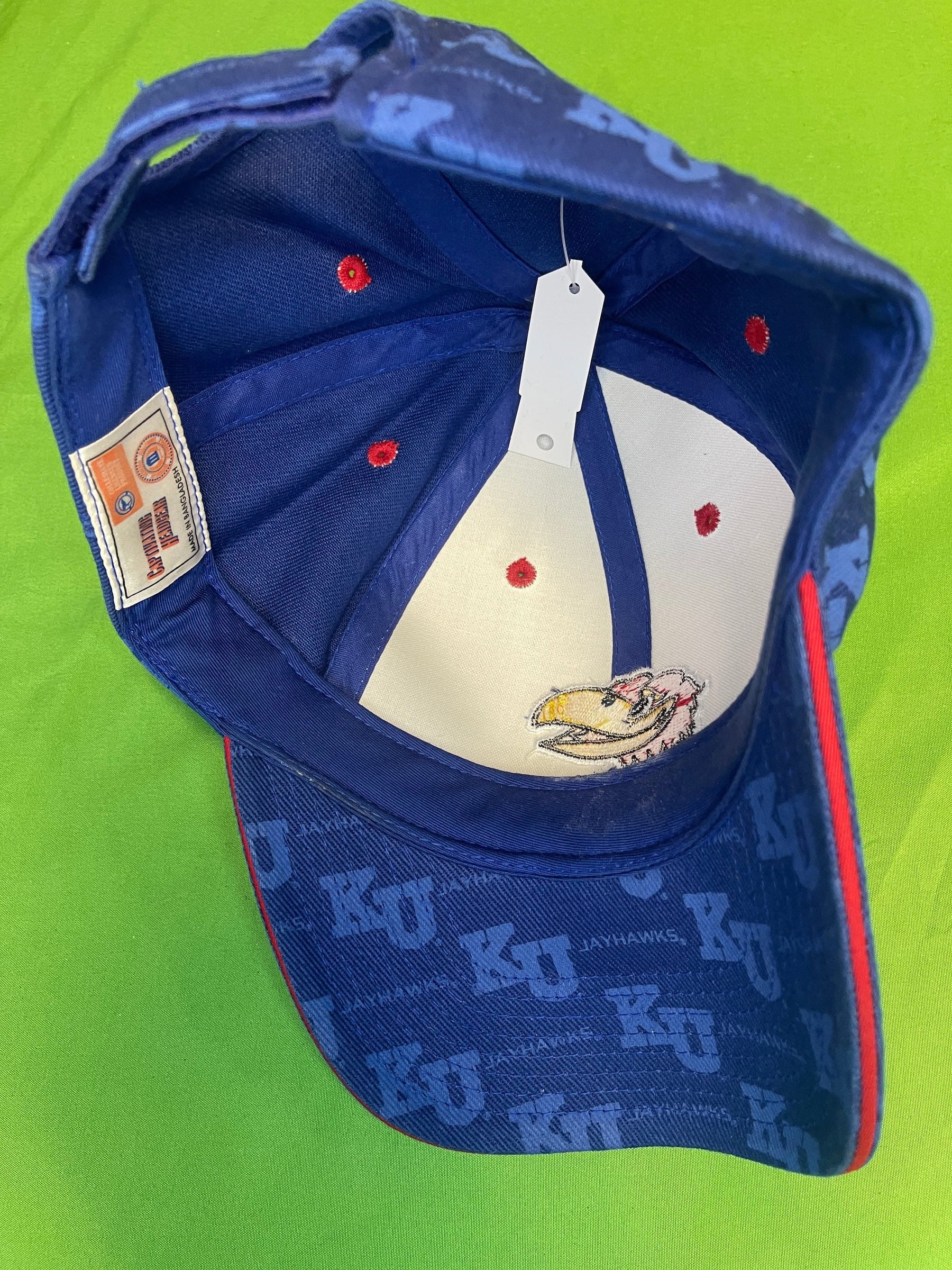 NCAA Kansas Jayhawks KU Pattern Adjustable Hat/Cap OSFM
