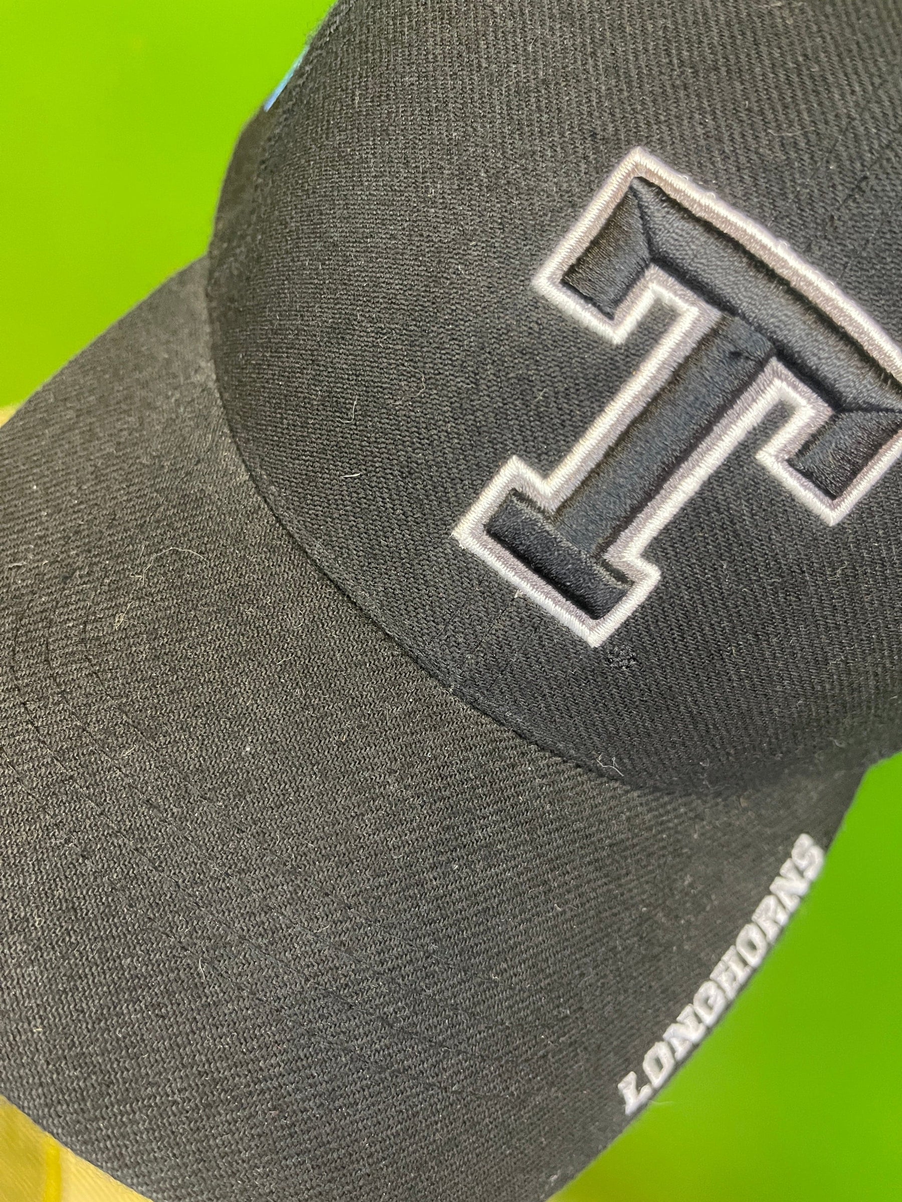 NCAA Texas Longhorns Black "T" Logo Fitted Hat/Cap 7
