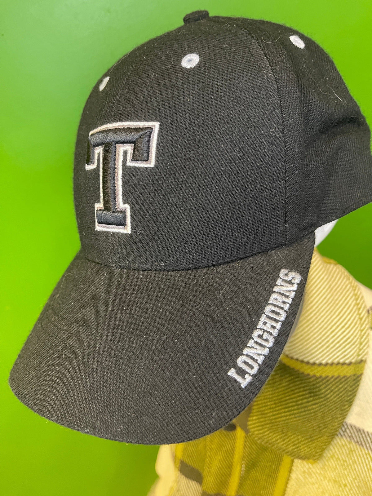 NCAA Texas Longhorns Black "T" Logo Fitted Hat/Cap 7