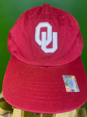 NCAA Oklahoma Sooners 100% Cotton Strapback Hat/Cap Youth OSFM/Adult Small