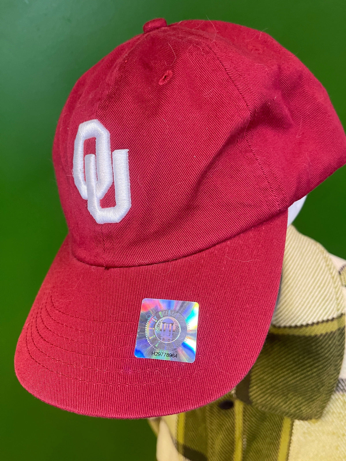 NCAA Oklahoma Sooners 100% Cotton Strapback Hat/Cap Youth OSFM/Adult Small