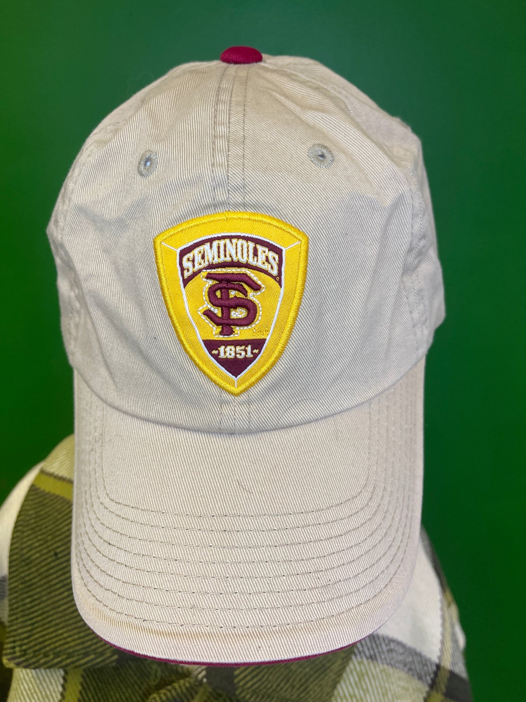 NCAA Florida State Seminoles Beige 100% Cotton Hat/Cap OSFM