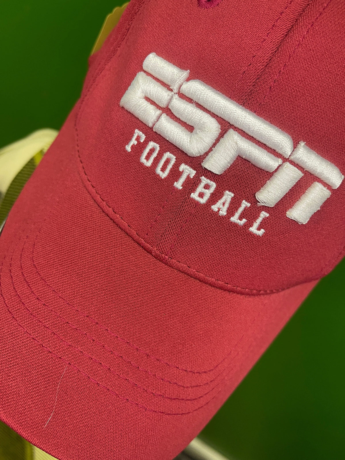 ESPN Football Red Stretch Fit Hat/Cap Small/Medium