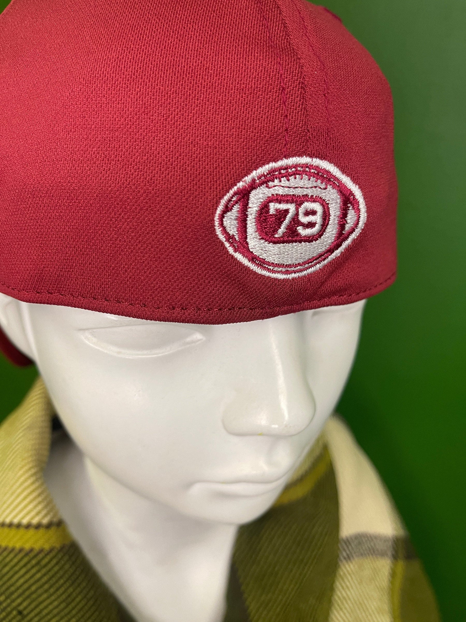 ESPN Football Red Stretch Fit Hat/Cap Small/Medium