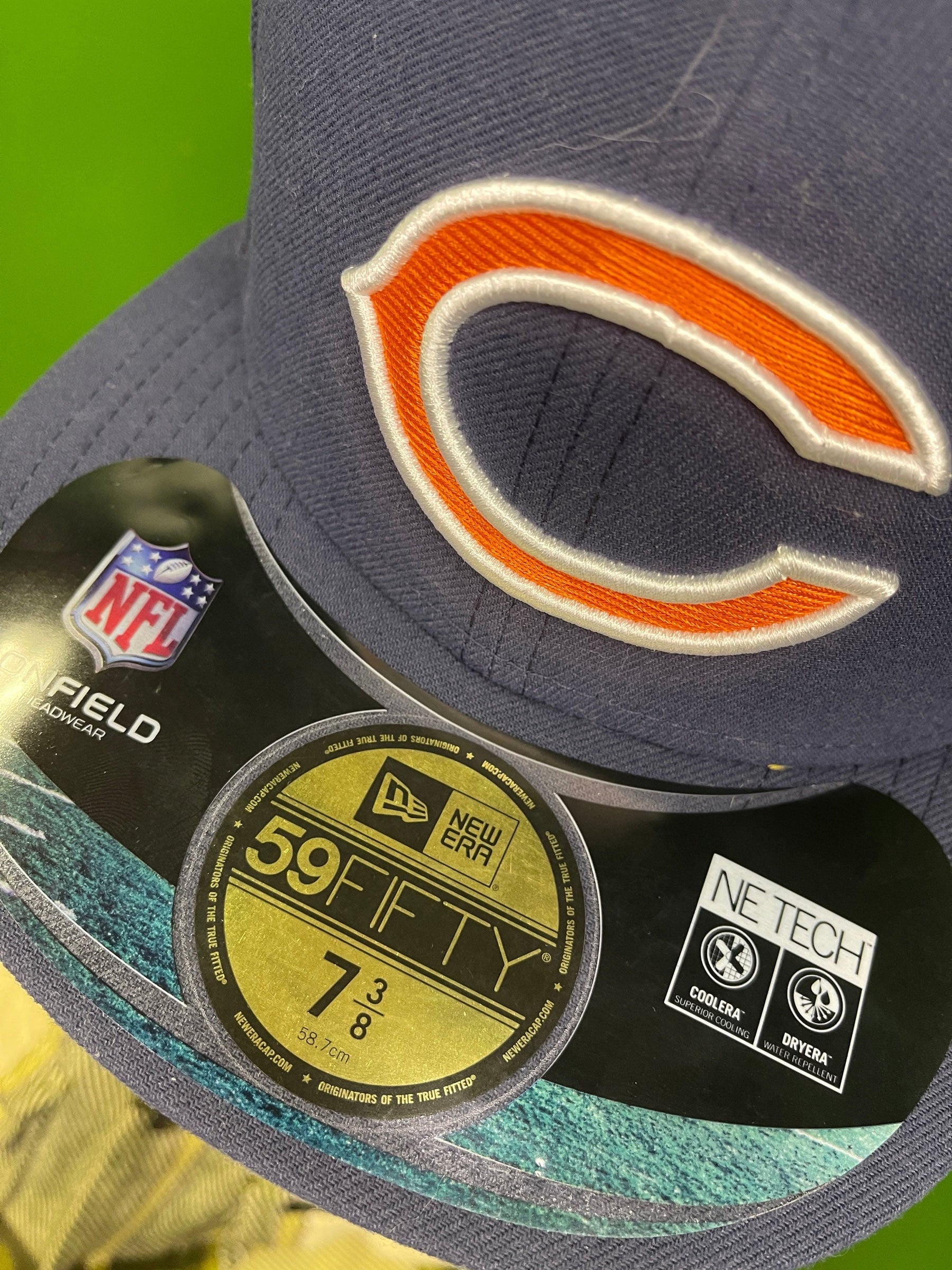 NFL Chicago Bears New Era 59FIFTY Fitted Hat/Cap 7-3/8 NWT