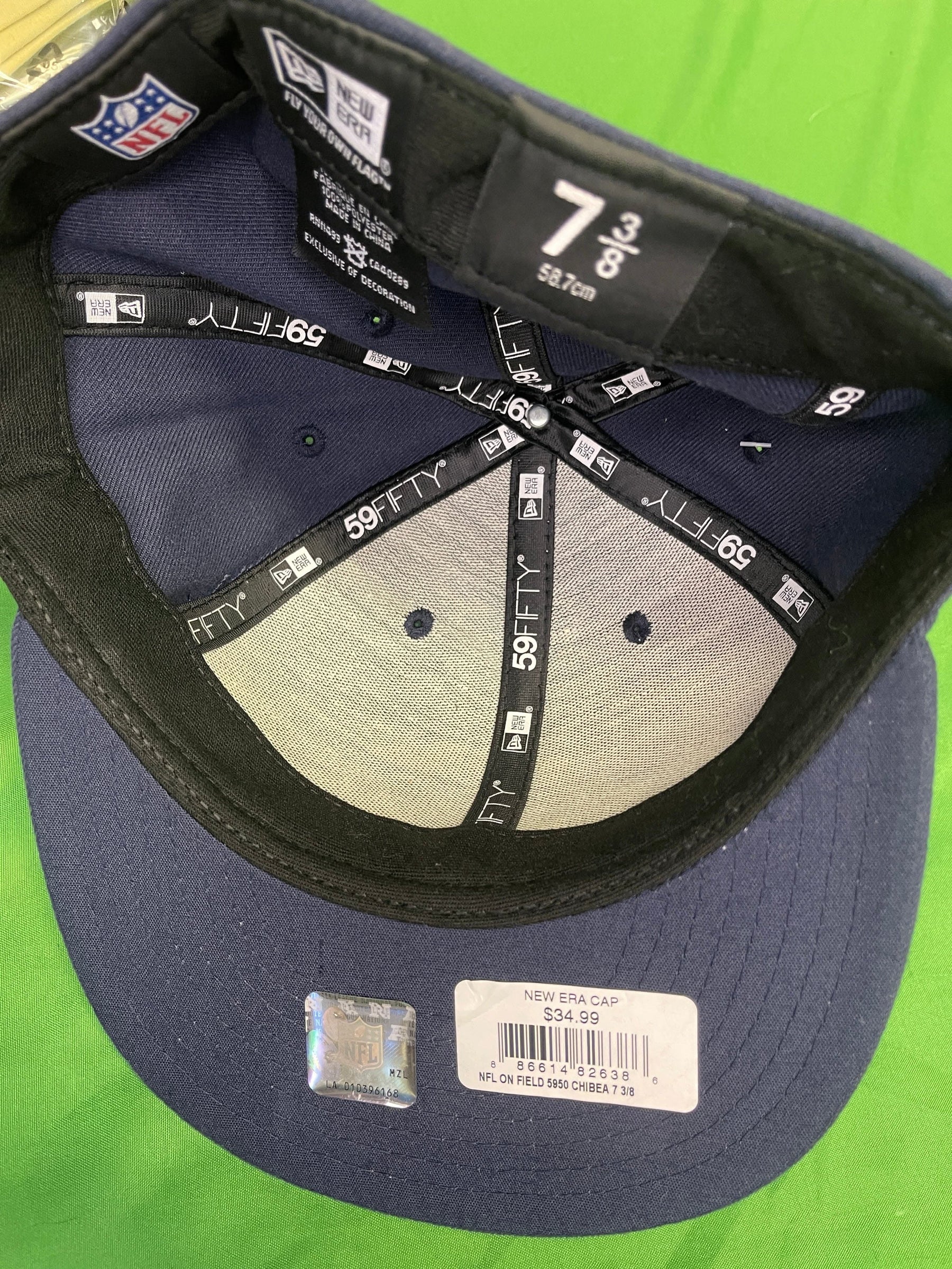 NFL Chicago Bears New Era 59FIFTY Fitted Hat/Cap 7-3/8 NWT
