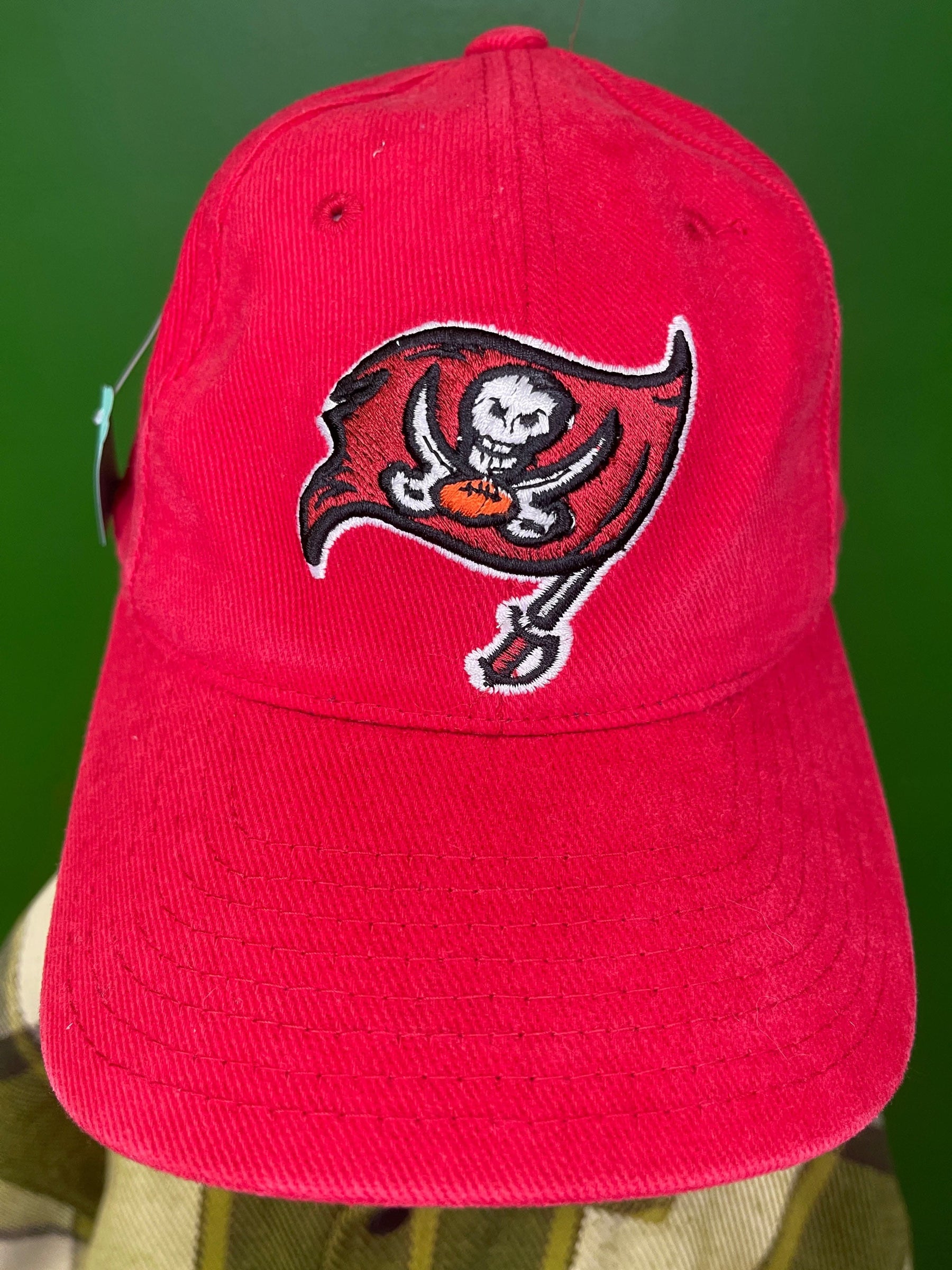 NFL Tampa Bay Buccaneers Logo Athletic Red Strapback Hat/Cap OSFM