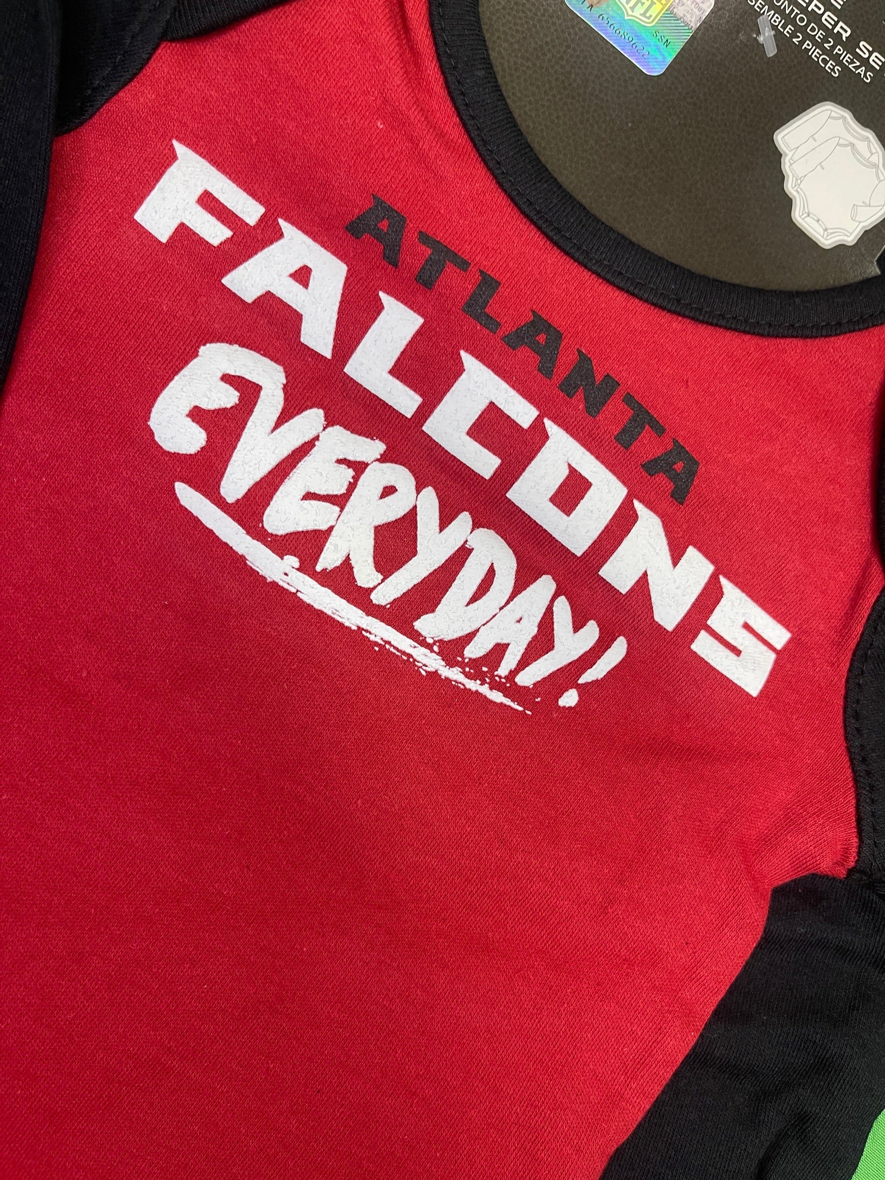 NFL Atlanta Falcons 2-Pc L/S Bodysuits/Vests Infant Baby 0-3 Months NWT