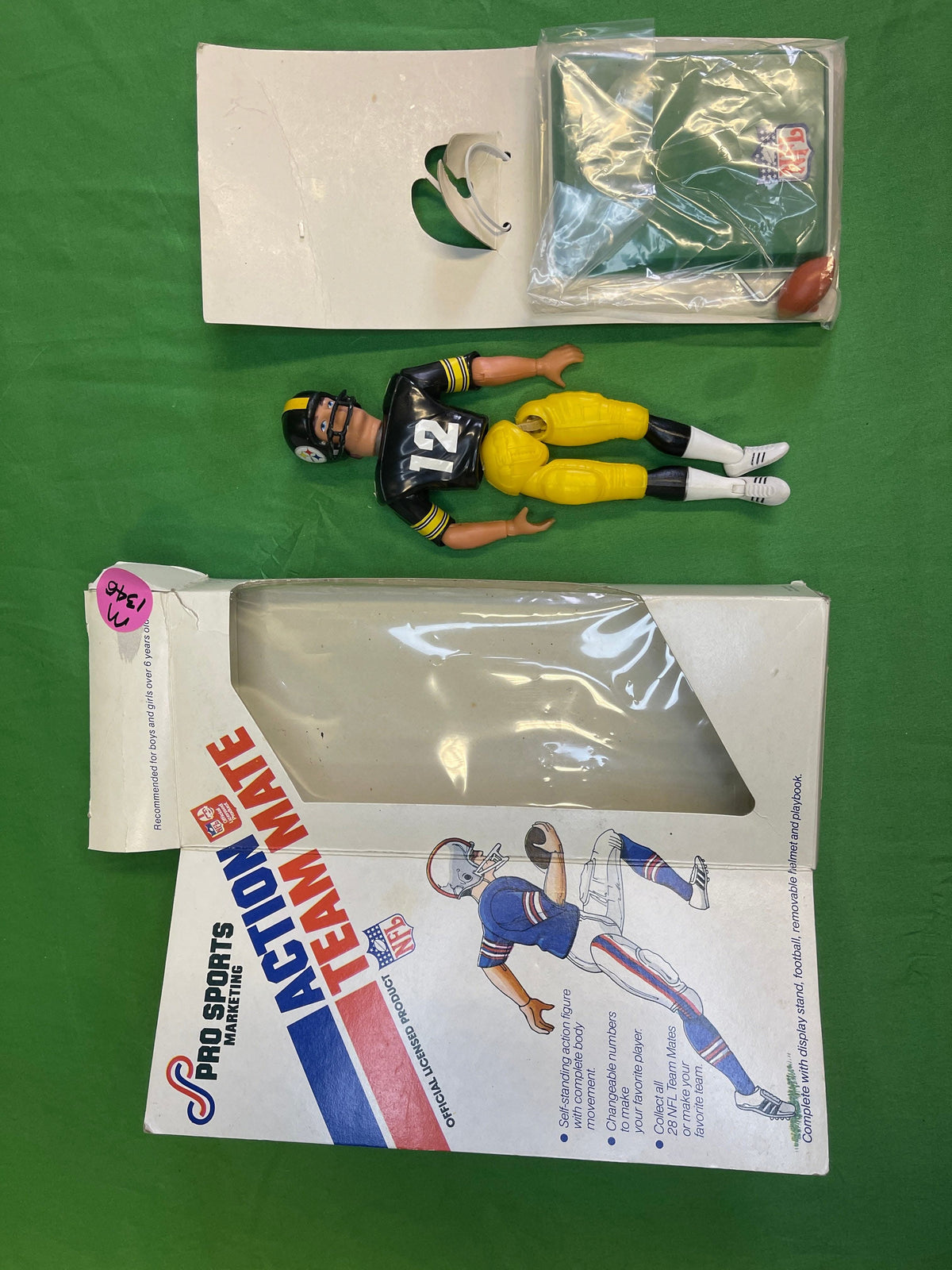 NFL Pittsburgh Steelers Vintage 1977 Terry Bradshaw Action Team Mate w/Box