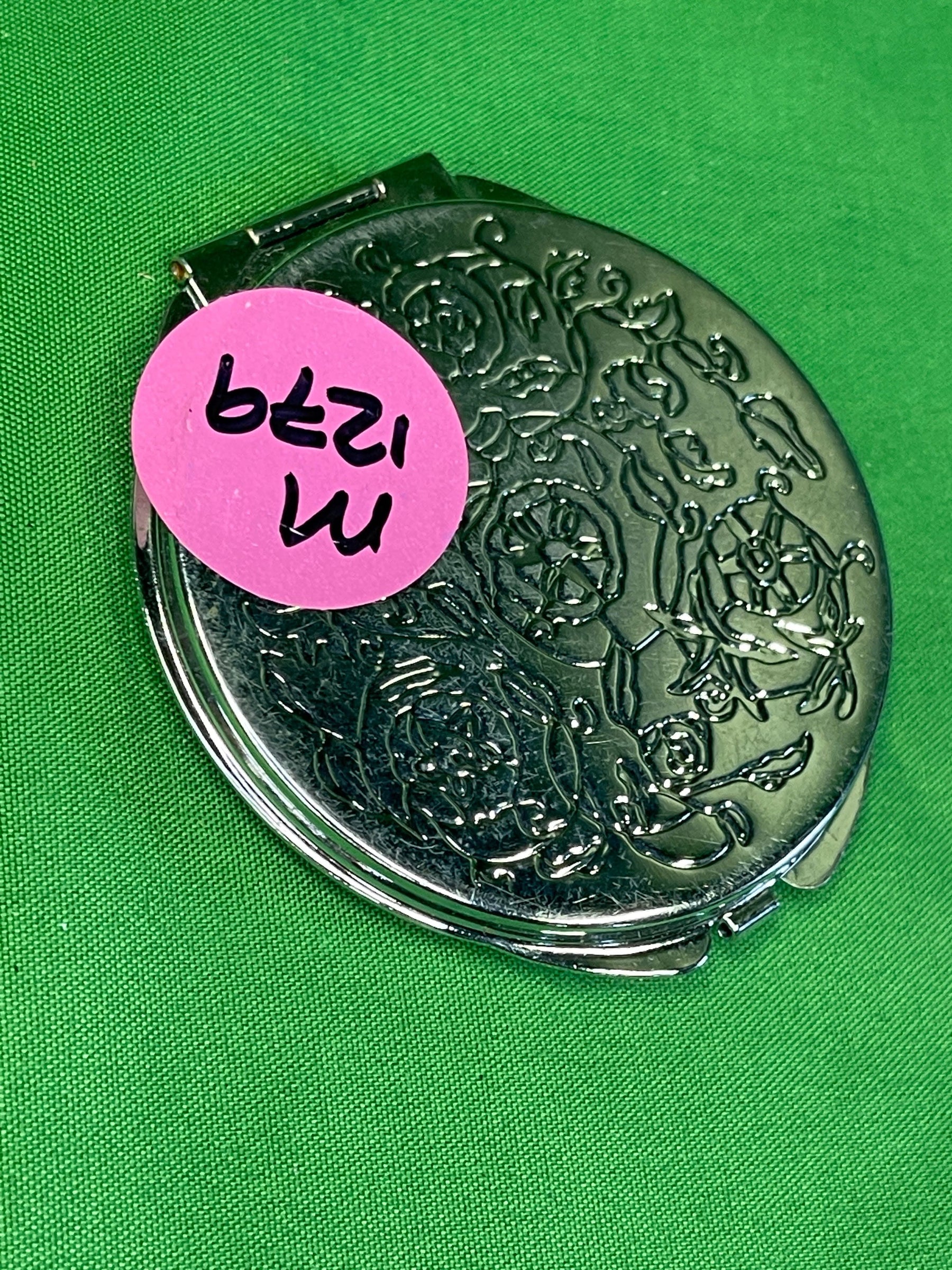 NFL Denver Broncos Glittery Silver Compact Mirror