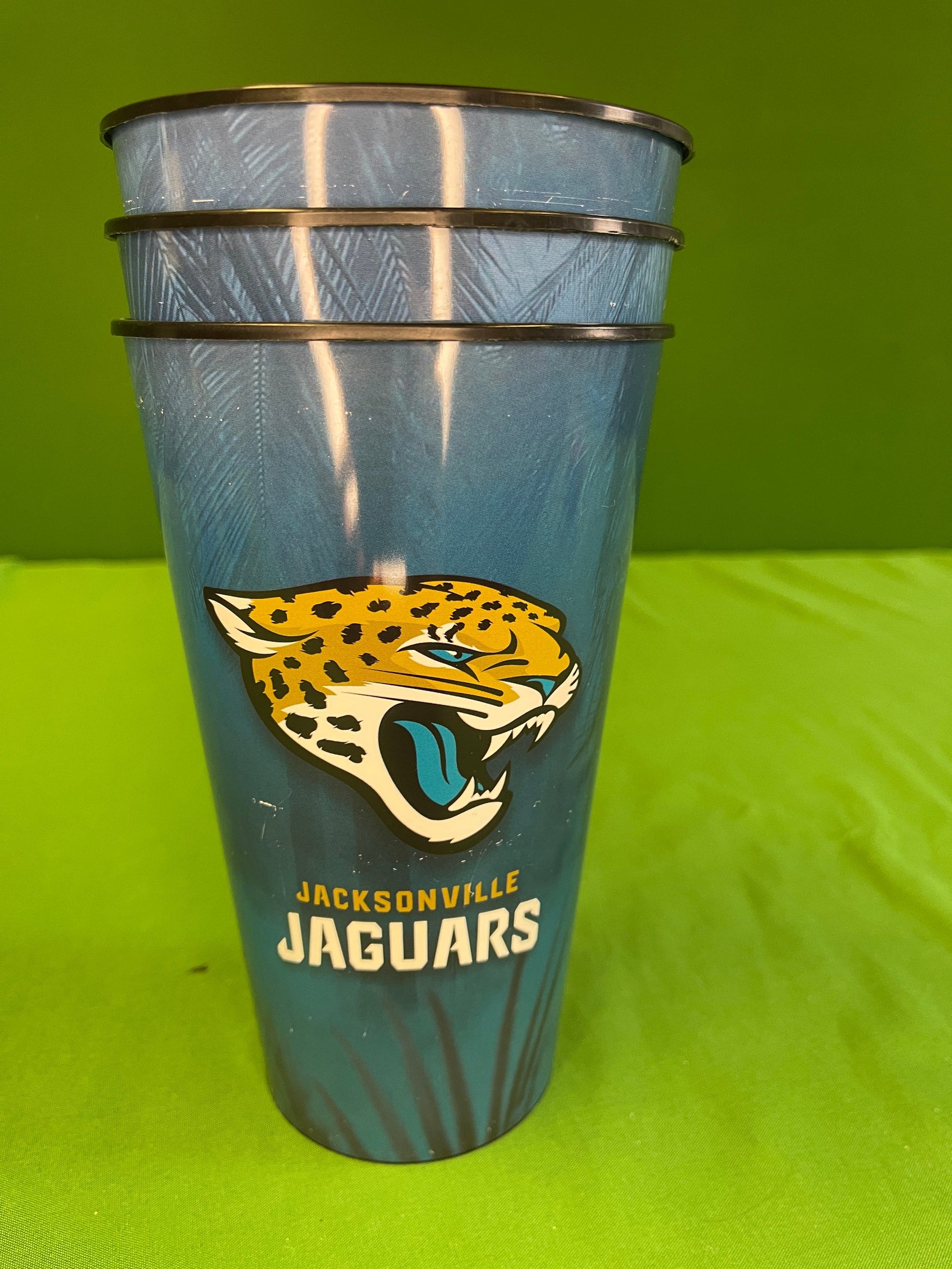 NFL Jacksonville Jaguars Set of 2 Dishwasher Safe Stadium Cups/Tumblers