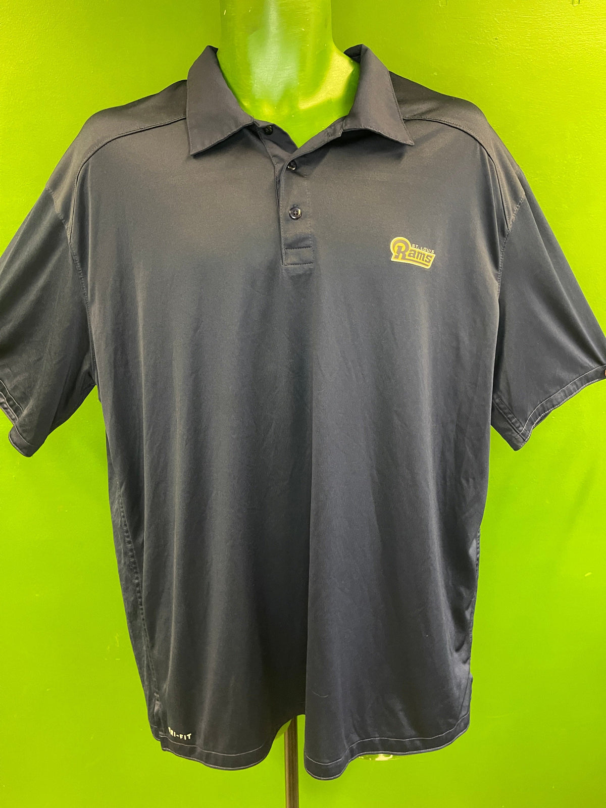 NFL St. Louis (Los Angeles) Rams Dri-Fit Golf Polo Shirt Men's X-Large
