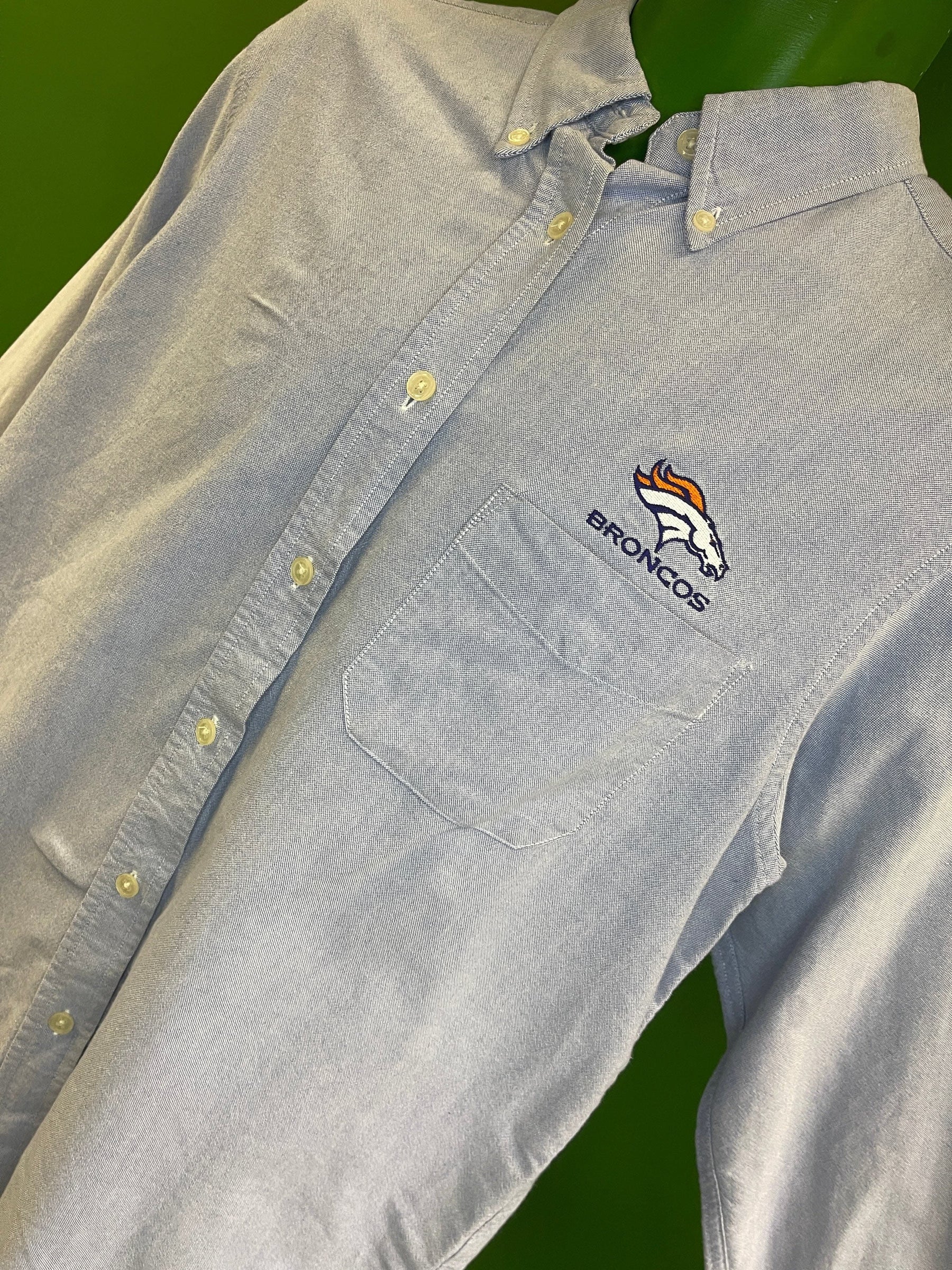 NFL Denver Broncos Antigua 100% Cotton Button-Up L/S Shirt Women's Medium