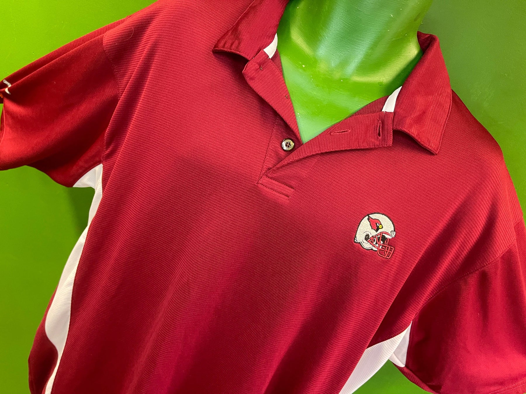 NFL Arizona Cardinals Russell Red Golf Polo Shirt Men's X-Large