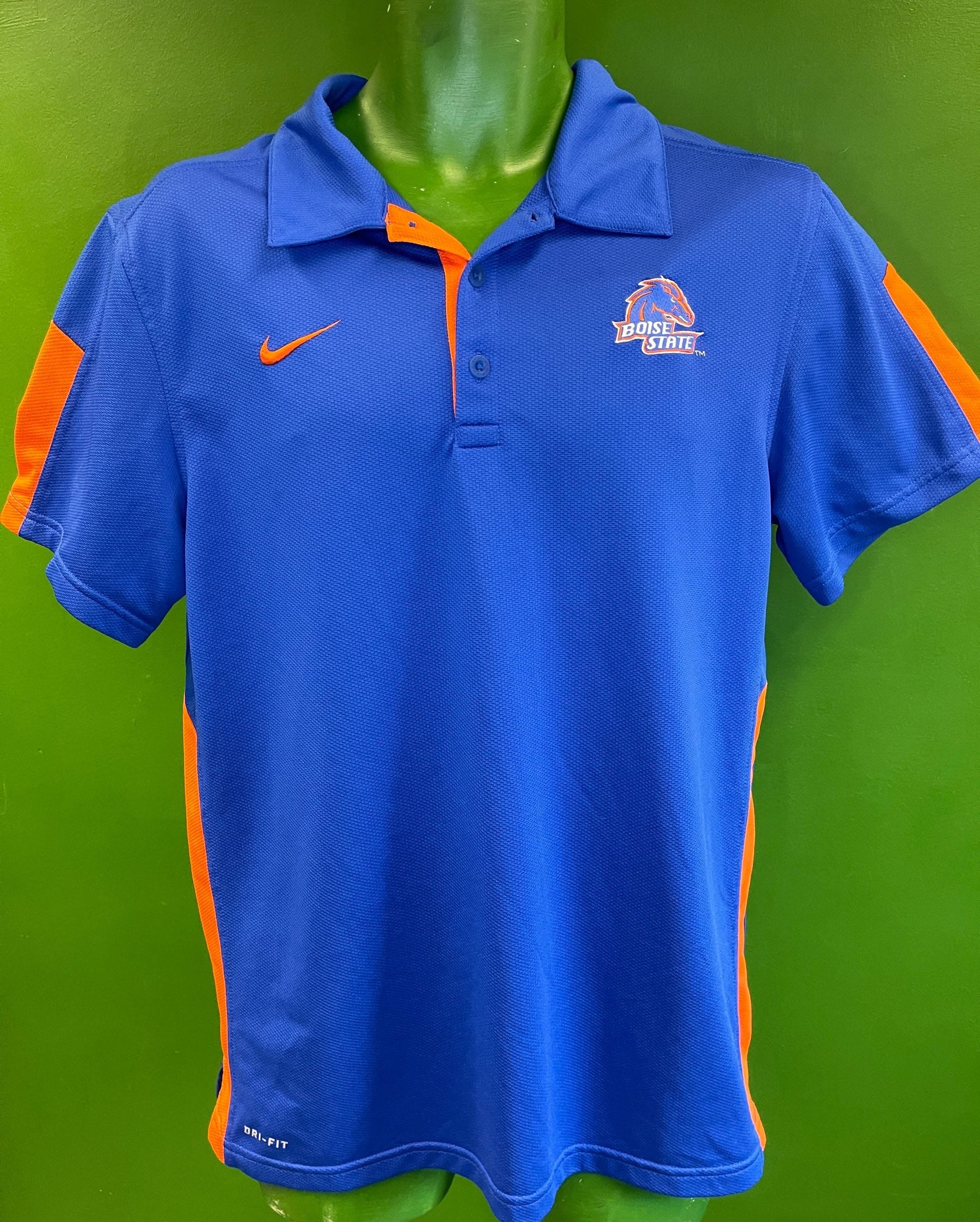 NCAA Boise State Broncos Dri-Fit Blue Golf Polo Shirt Men's Medium