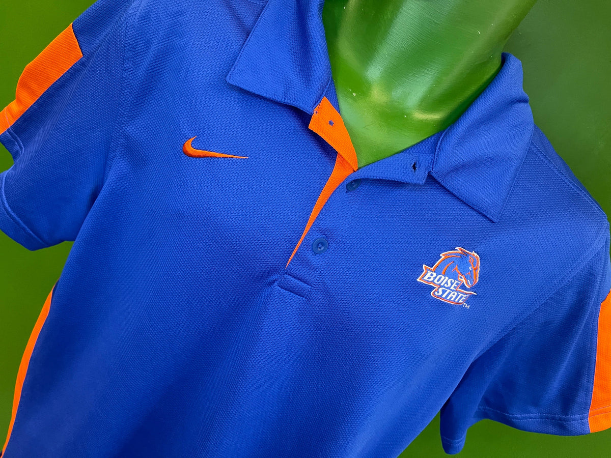 NCAA Boise State Broncos Dri-Fit Blue Golf Polo Shirt Men's Medium
