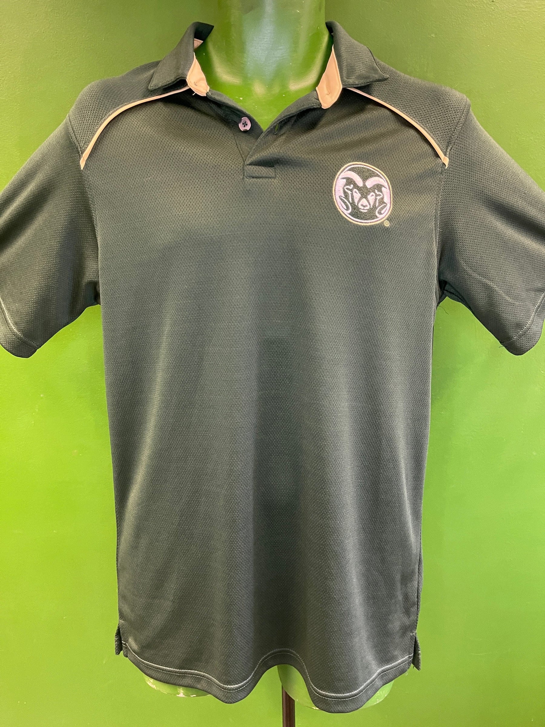 NCAA Colorado State Rams Green Golf Polo Shirt Men's Medium