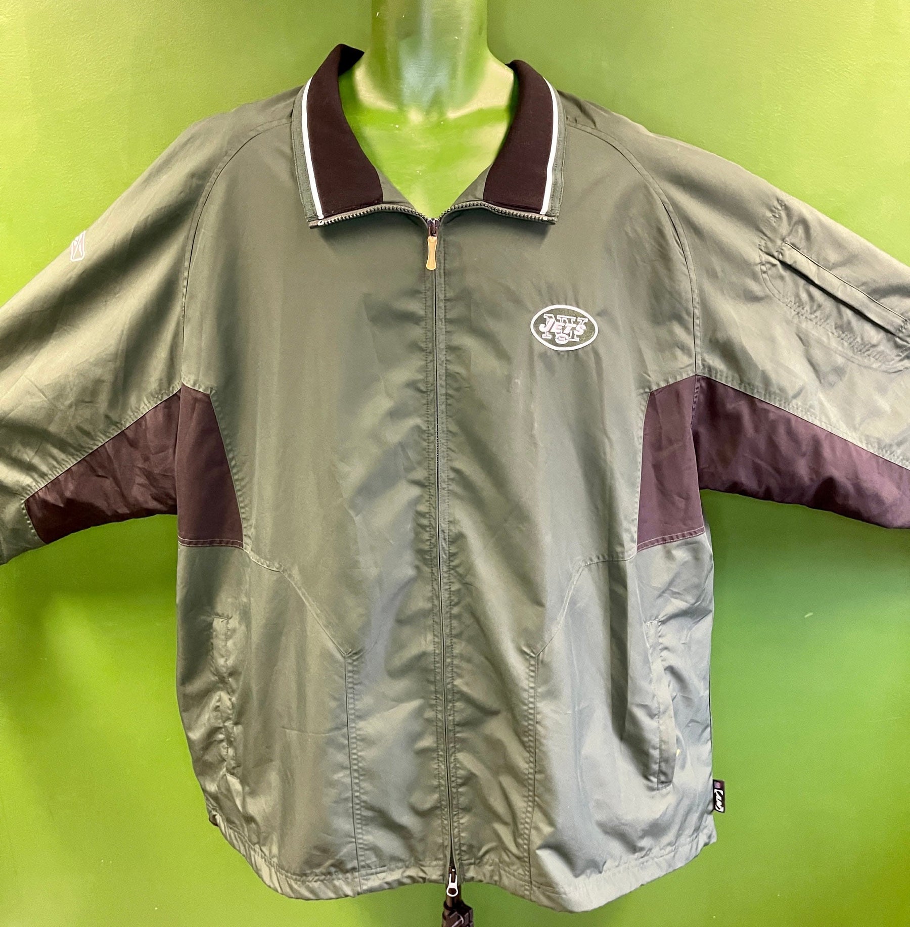 NFL New York Jets On Field Full-Zip Windbreaker Coat Men's 3X-Large